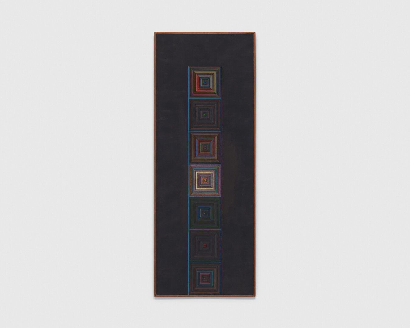 An oil painting on board by Ray Johnson, titled Seven Centers of a Ladder, circa 1949 to 1951.