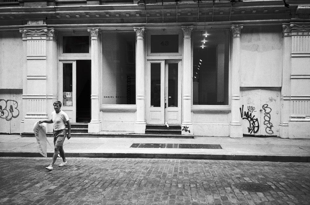 David Zwirner in front of the gallery at 43 Greene Street, New York.