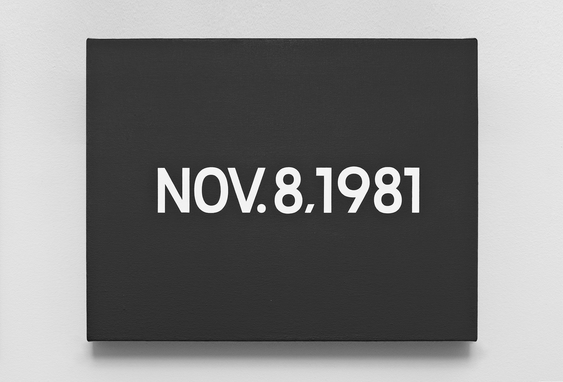 A painting by On Kawara, titled NOV. 8, 1981, dated 1981.