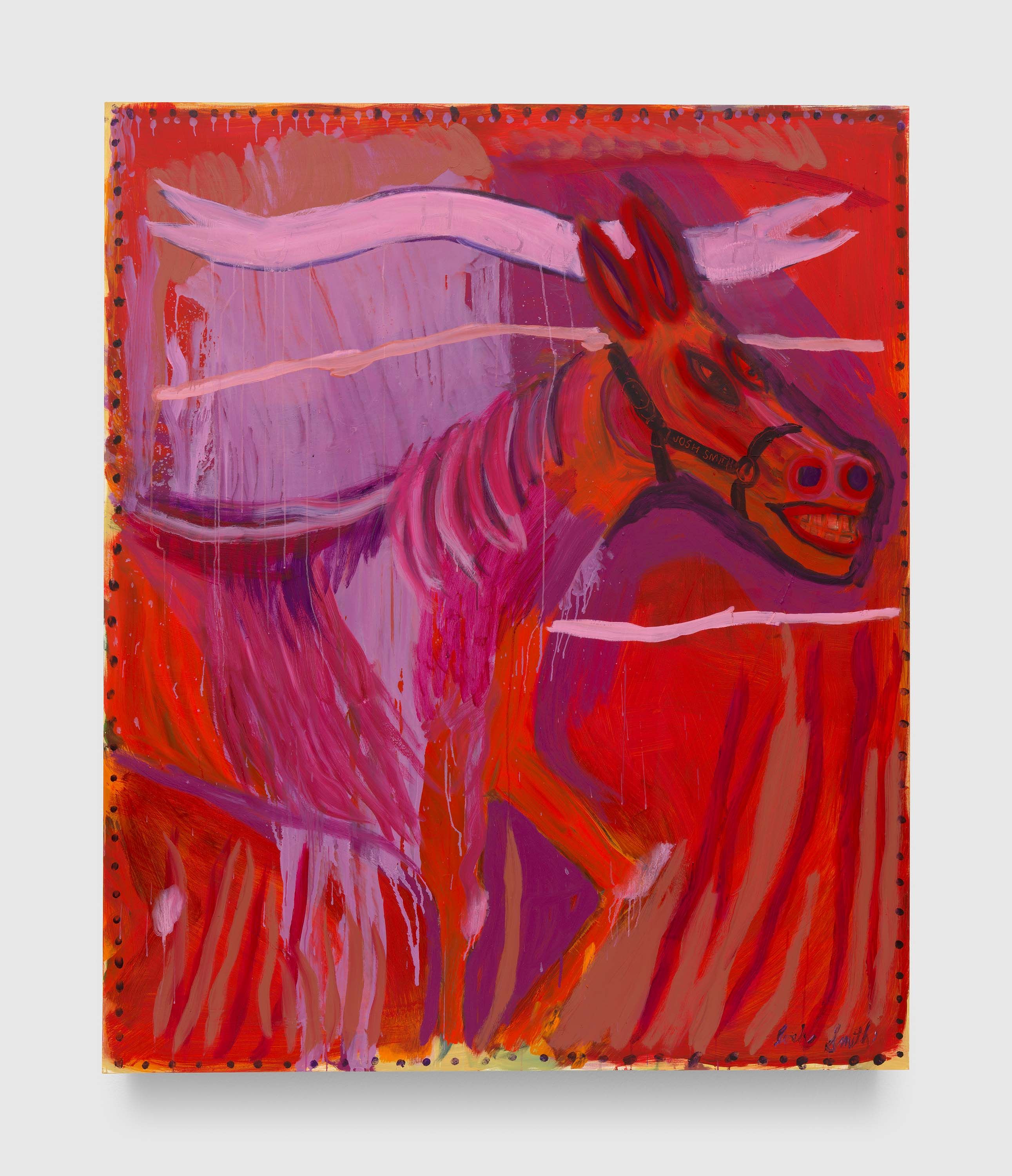 A painting by Josh Smith, titled Josh Smith, dated 2023.