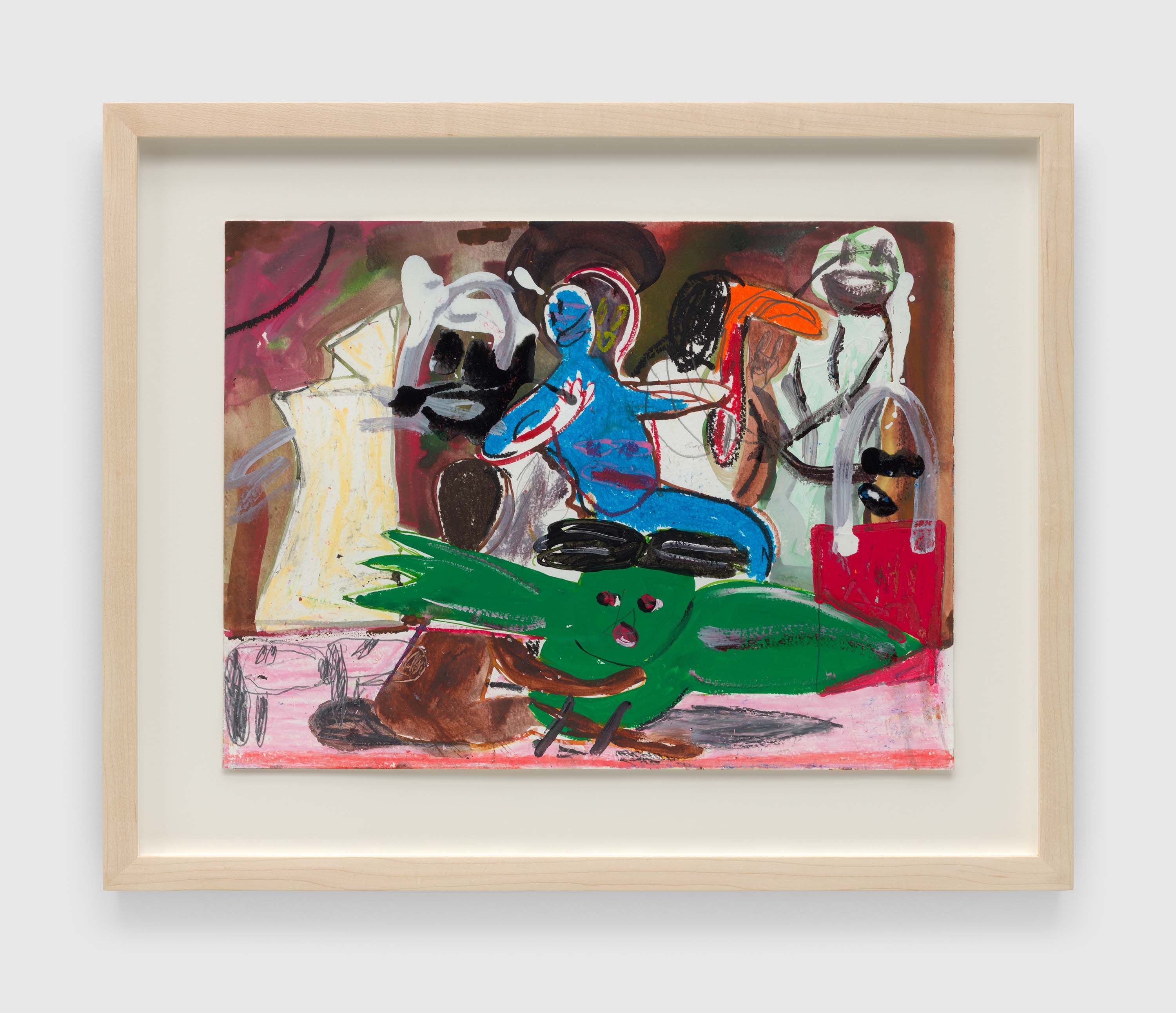 A work on paper by Devin Troy Strother, titled Far Away Land Of Shapes And Places, dated 2022.