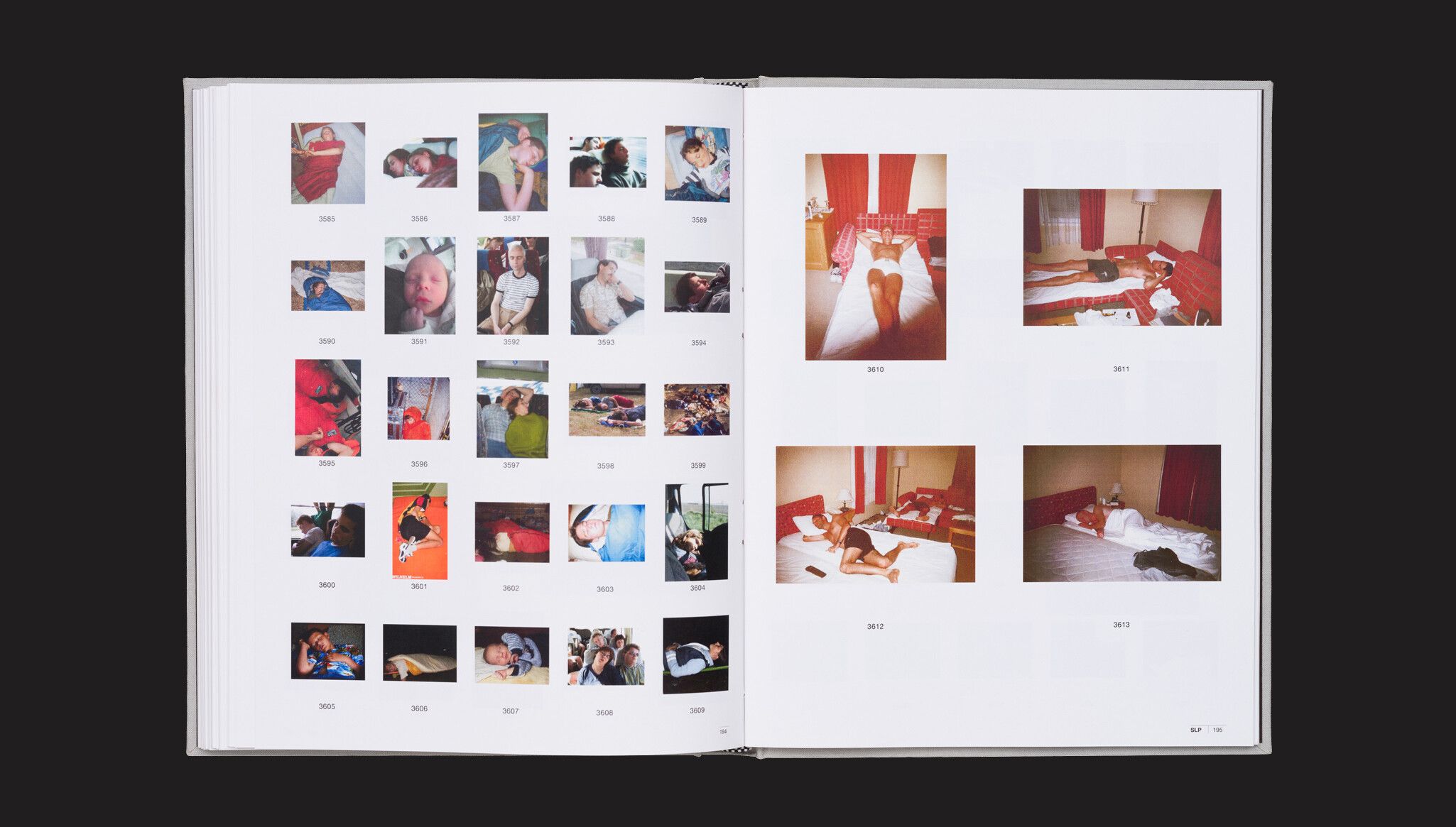 A spread from a book by Steven Shearer, titled Archive Volumes, 2010-ongoing, artist books, 19 volumes, dimensions variable