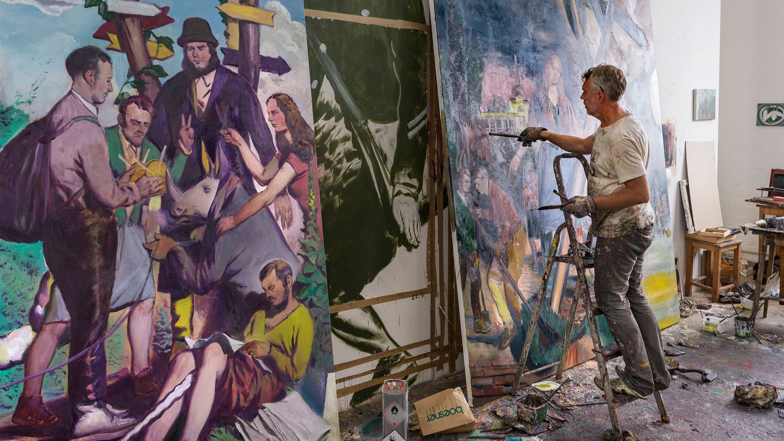 Neo Rauch’s studio, dated 2021. Photo by Uwe Walter