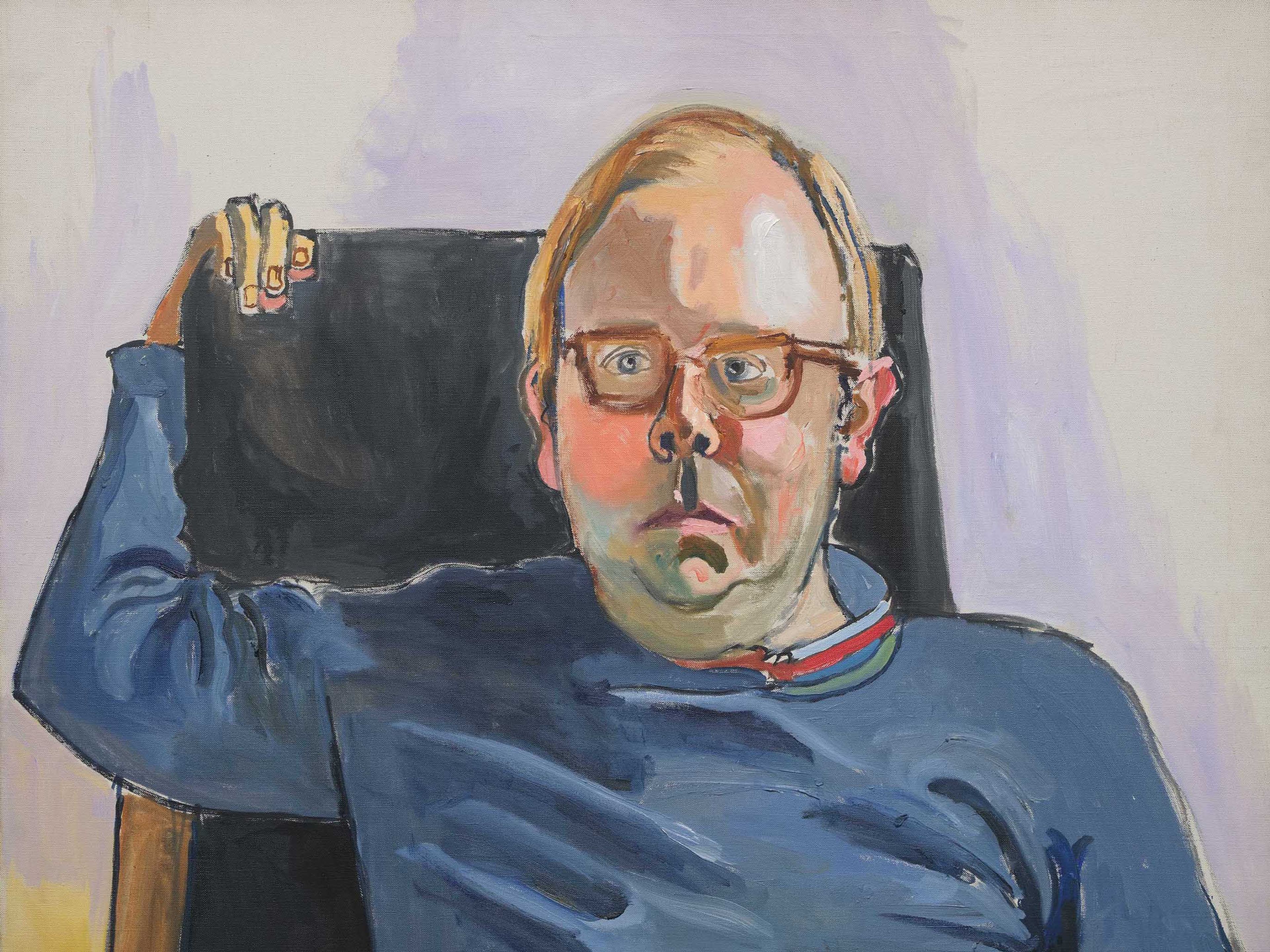 A painting by Alice Neel, titled Henry Geldzahler, dated 1967.