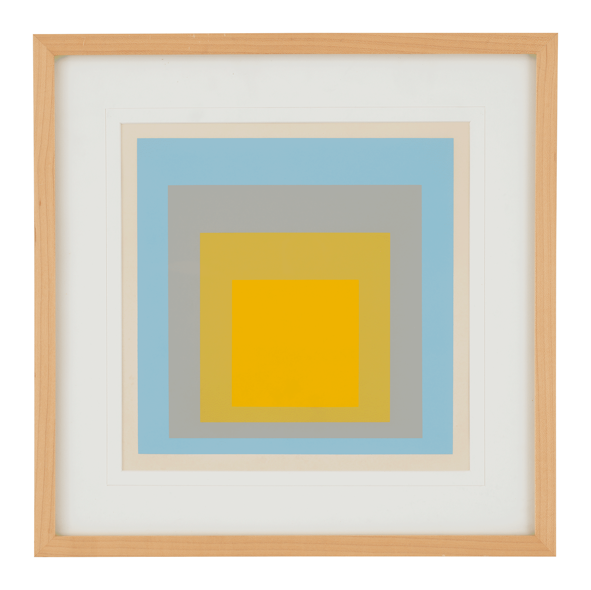 A print by Josef Albers, titled Wide Light, dated 1962