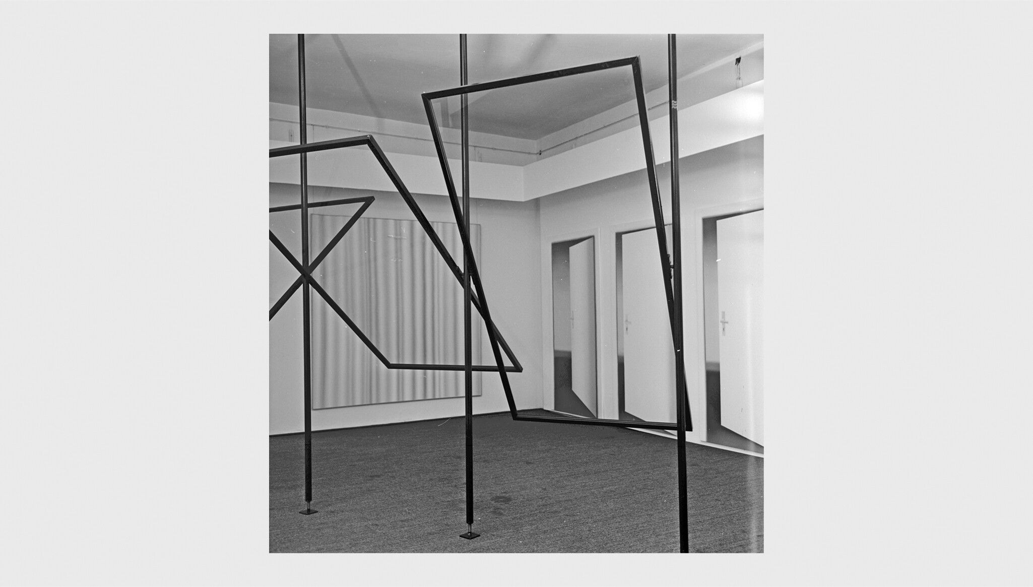 An Installation view of the exhibition "Richter," at Galerie Heiner Friedrich in Munich, dated 1967