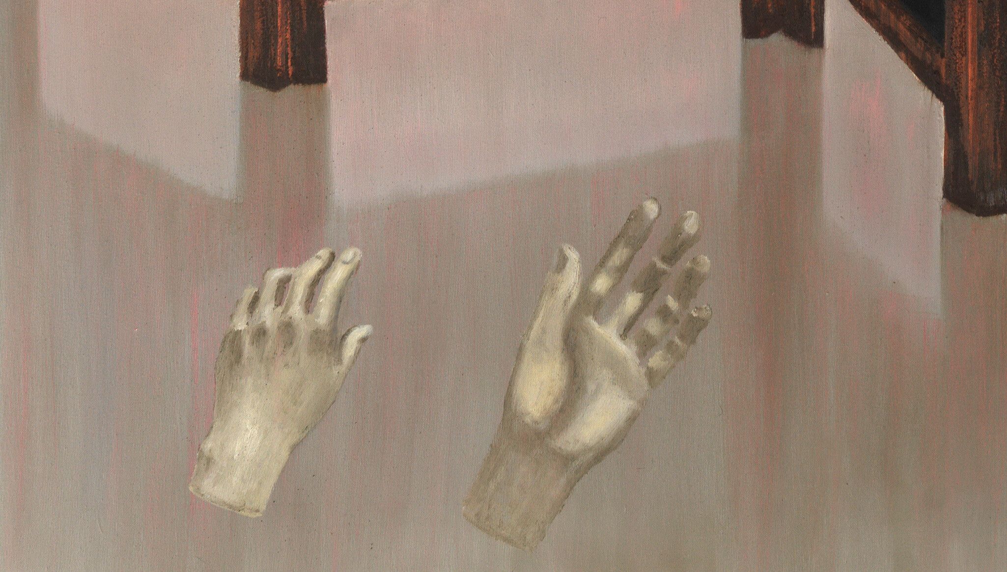 A detail of an artwork by Mamma Andersson, titled Adieu Maria Magdalena, dated 2023