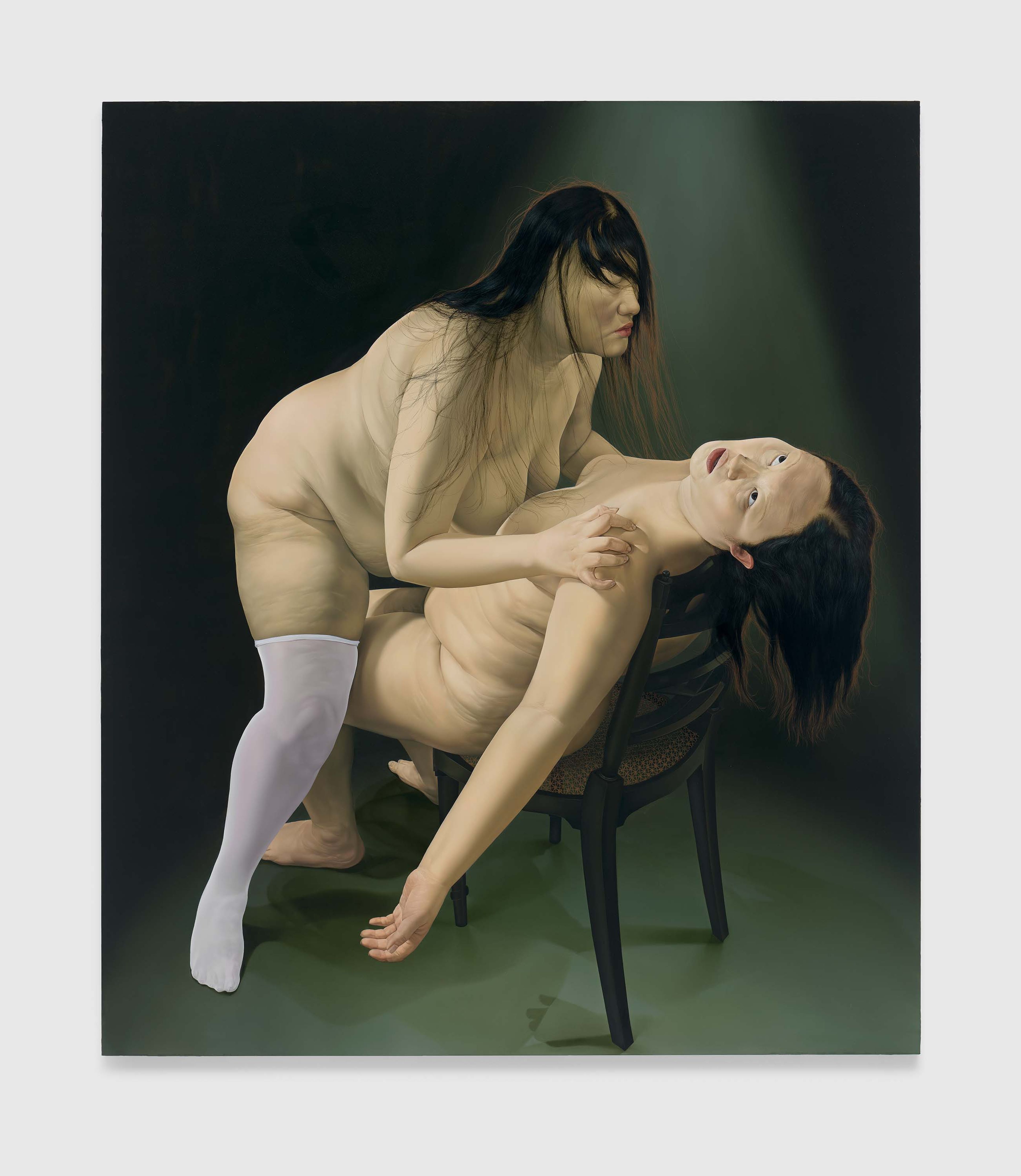 A painting by Sasha Gordon, titled A Visitation, dated 2025.