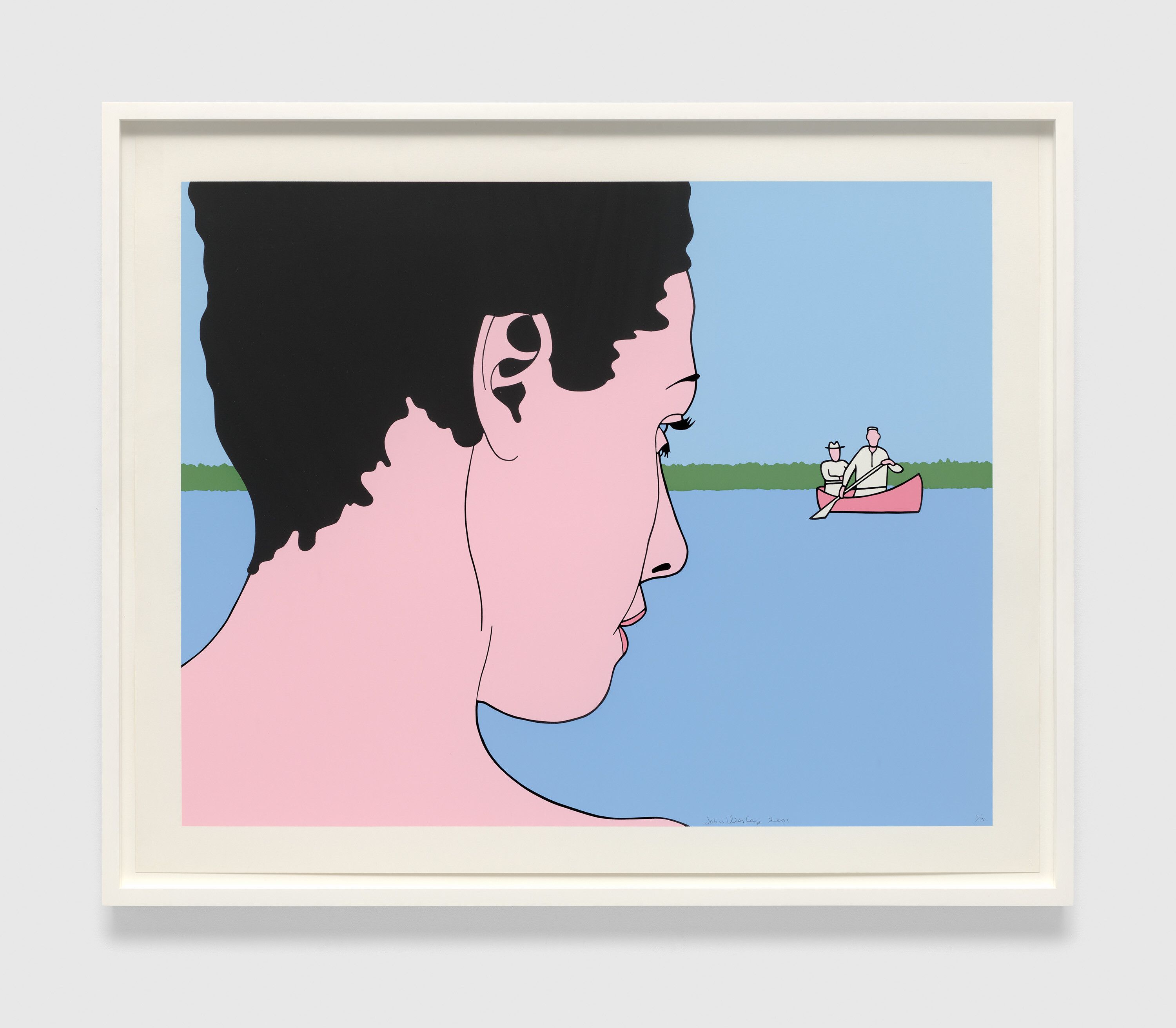 A print by John Wesley, titled Boyfriends, dated 2001.