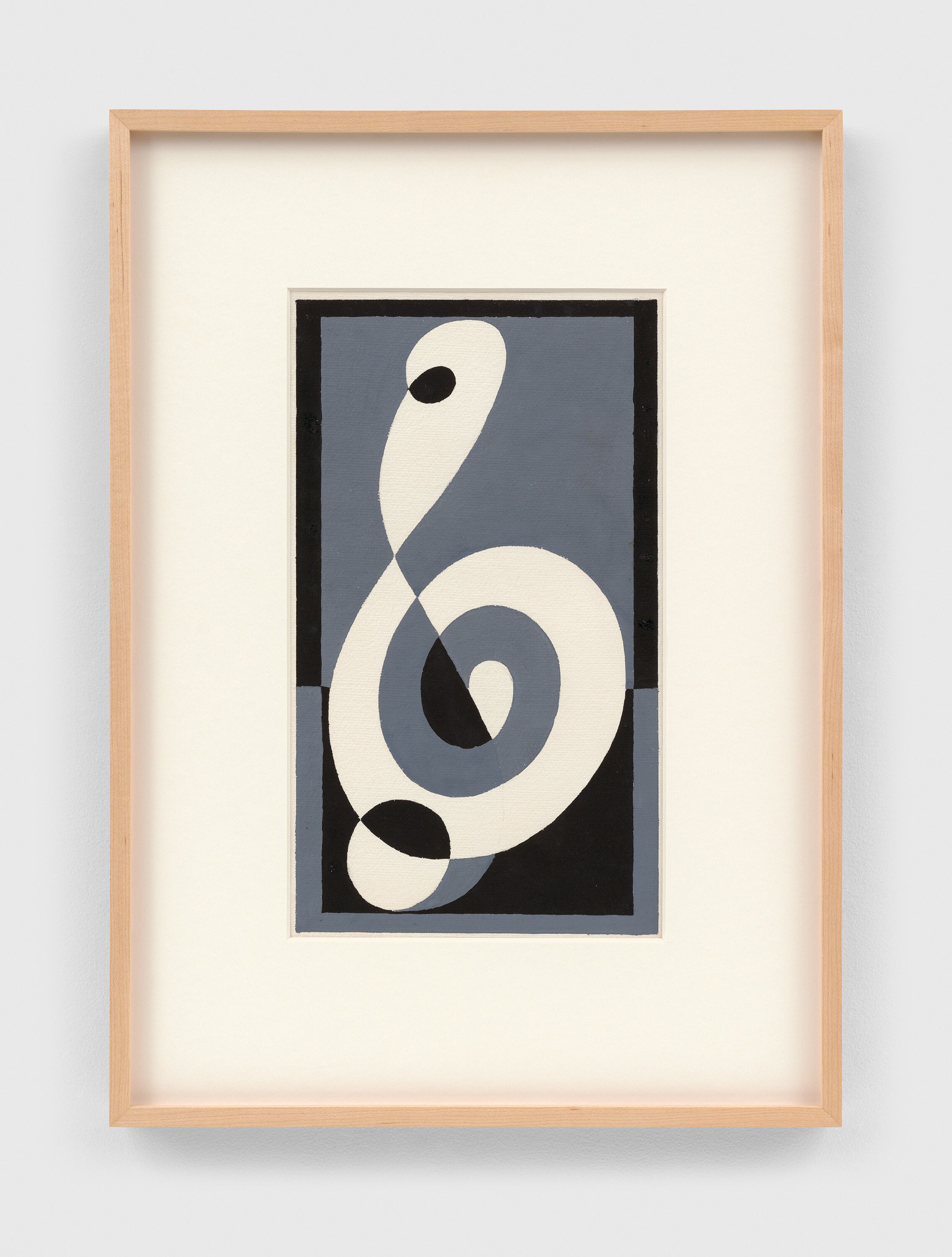 A painting by Josef Albers, titled Treble Clef, circa 1932 to 1935.