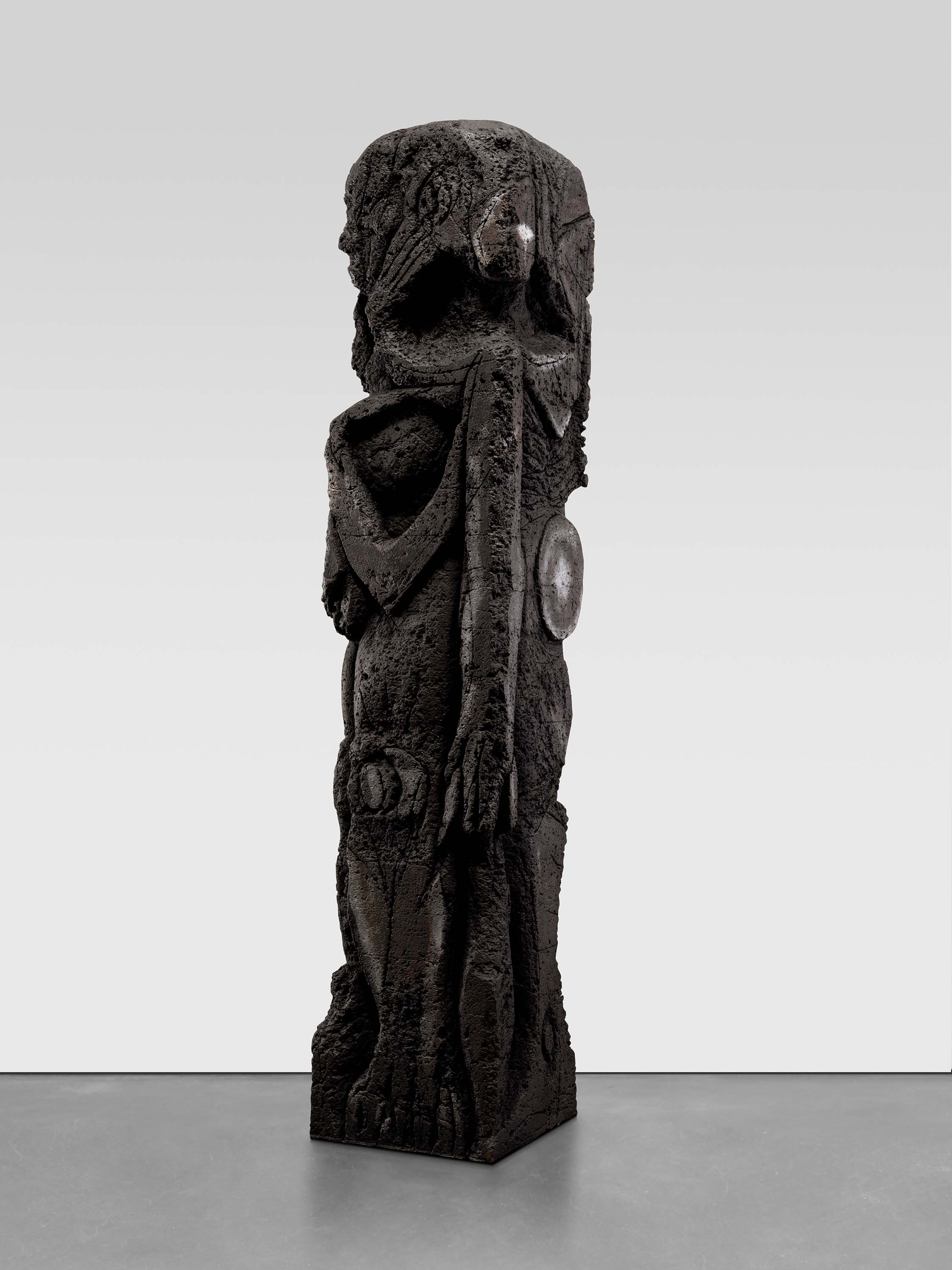 A sculpture by Huma Bhabha, titled Maybe Nothing Maybe Everything, dated 2024.