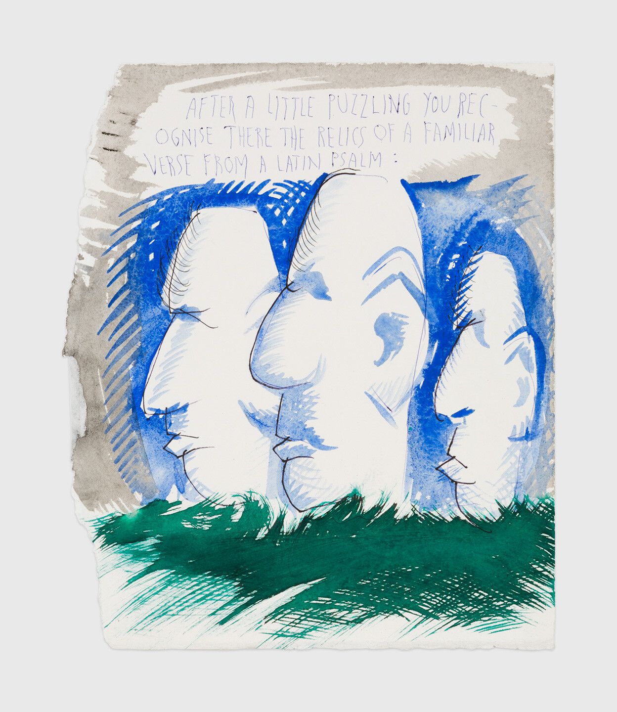 An ink drawing by Raymond Pettibon titled No Title (After a little...), dated 1998