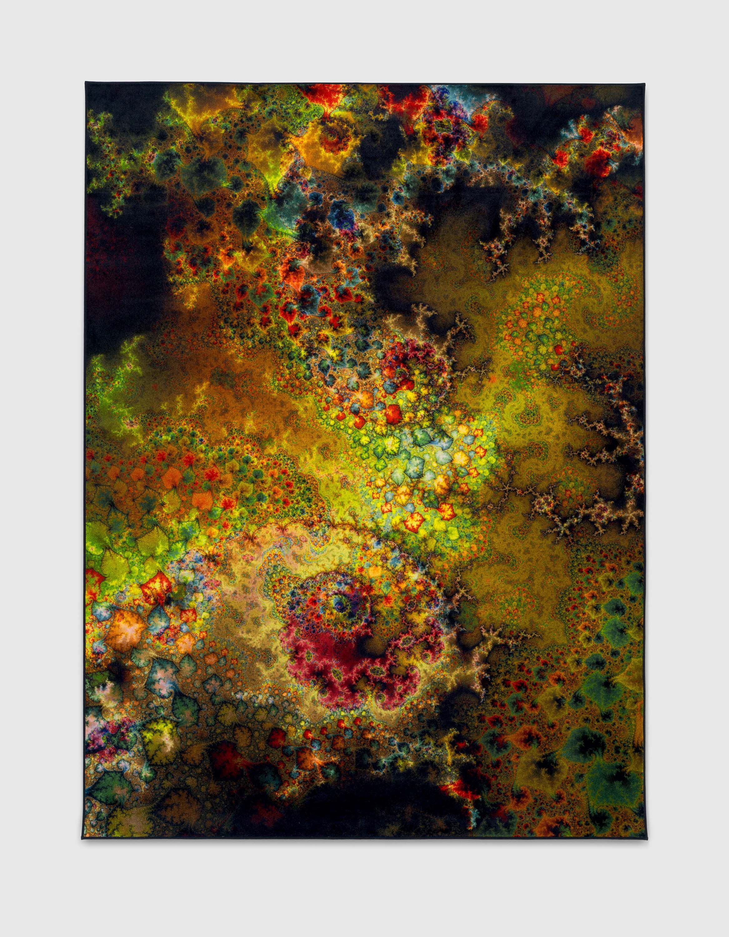 A Colaris print on velour carpet by Thomas Ruff, titled d.o.pe.03, dated 2022.