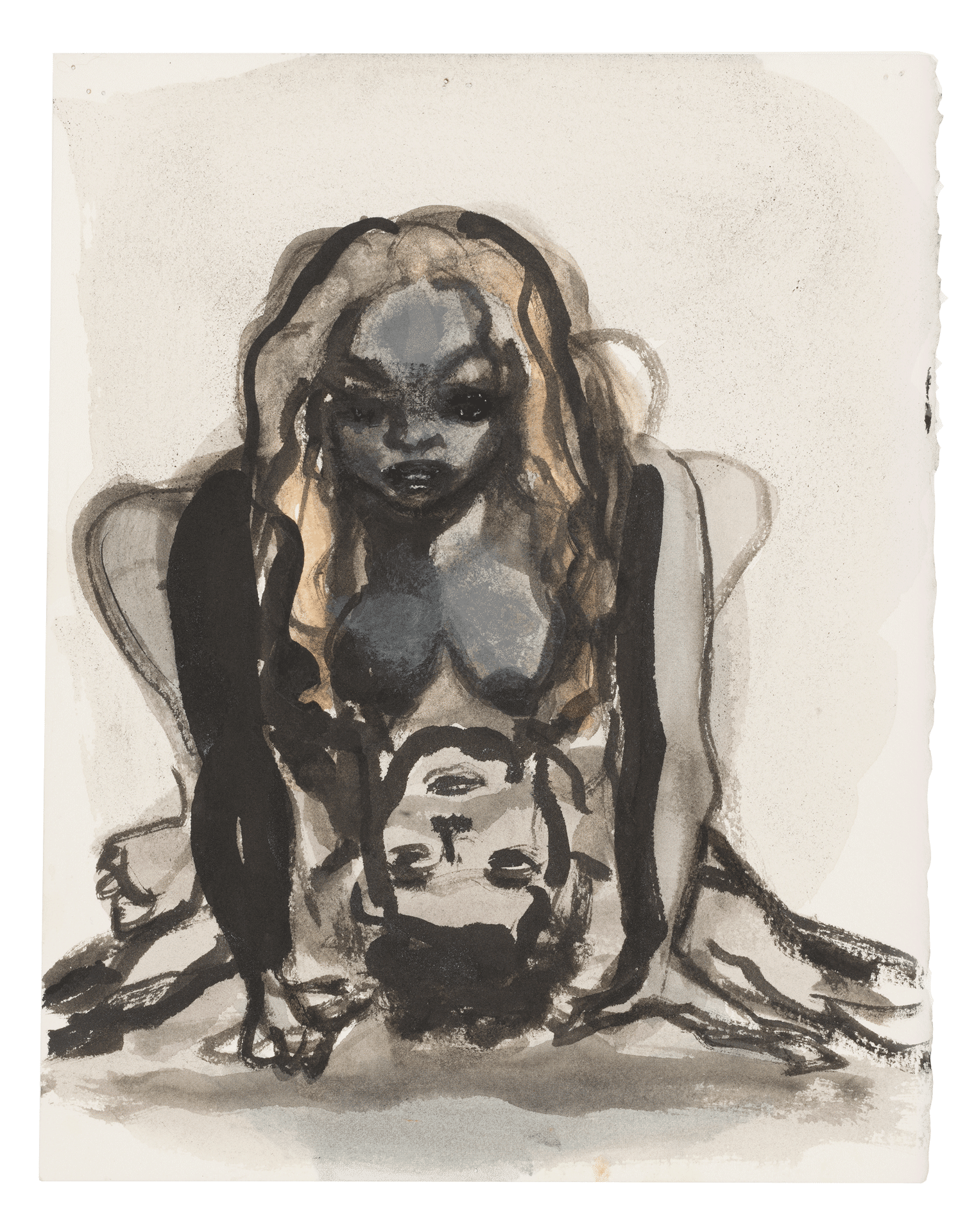 A drawing by Marlene Dumas, titled Venus insists, dated 2015 to 2016.