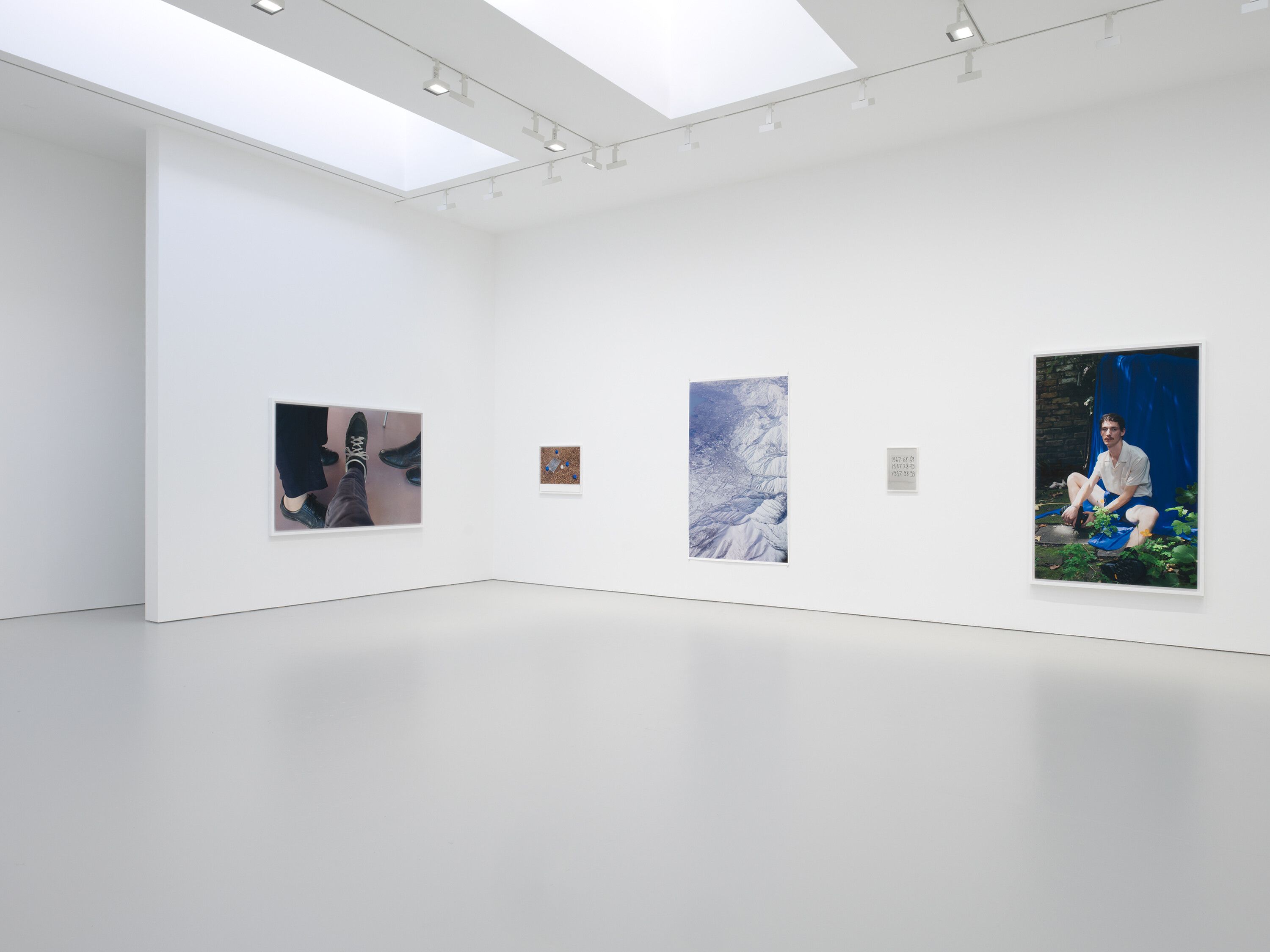 An installation view of the exhibition, Wolfgang Tillmans: Fold Me, at David Zwirner in New York, dated 2023.