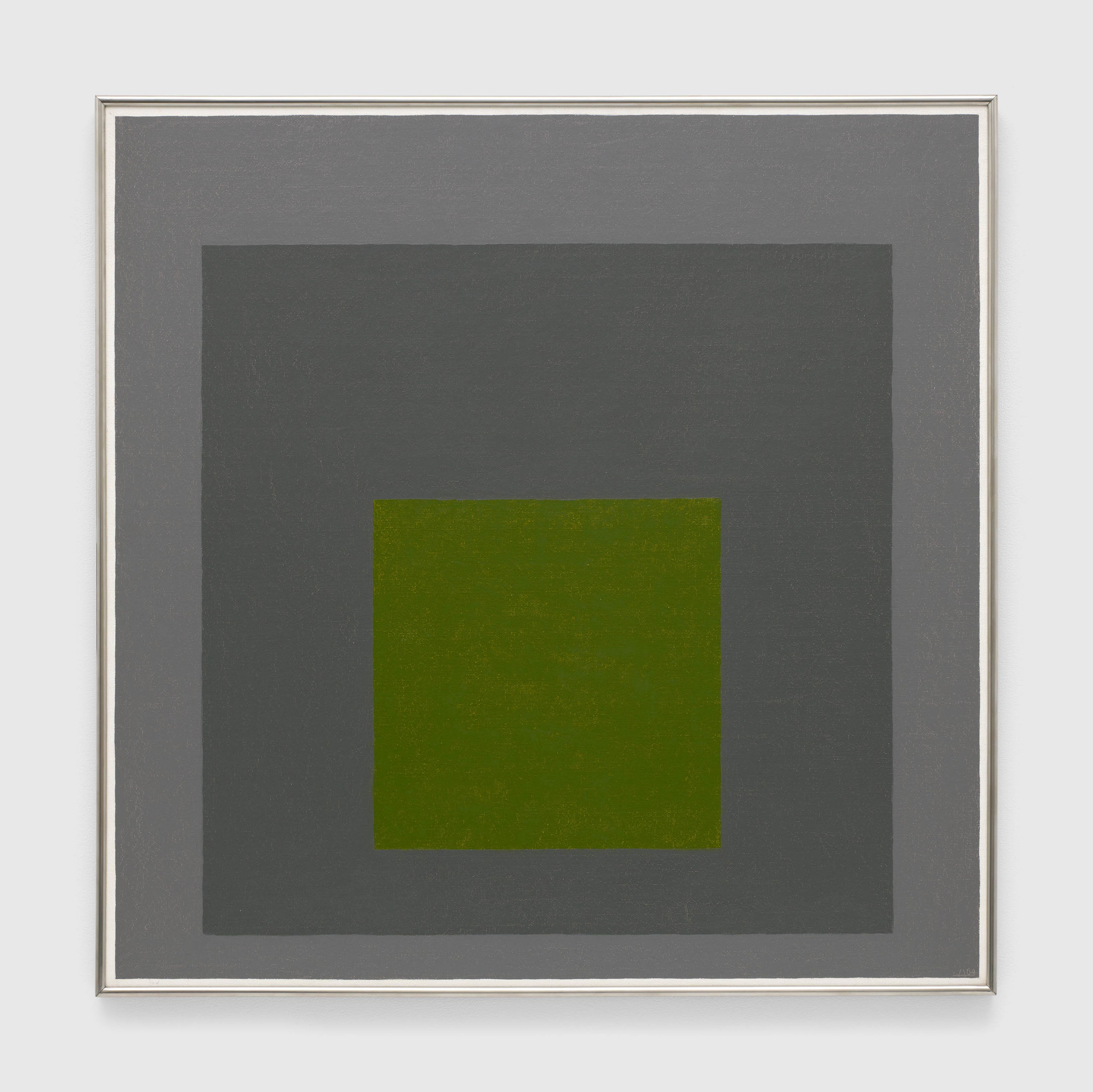 A painting by Josef Albers, titled Study for Homage to the Square: Starting Anew, dated 1964.