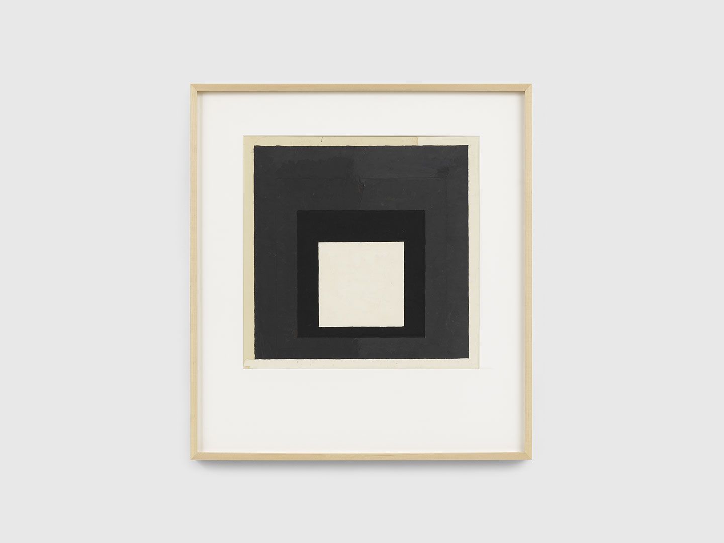 A mixed media work on paper by Josef Albers, titled Color study for Homage to the Square, circa 1950.