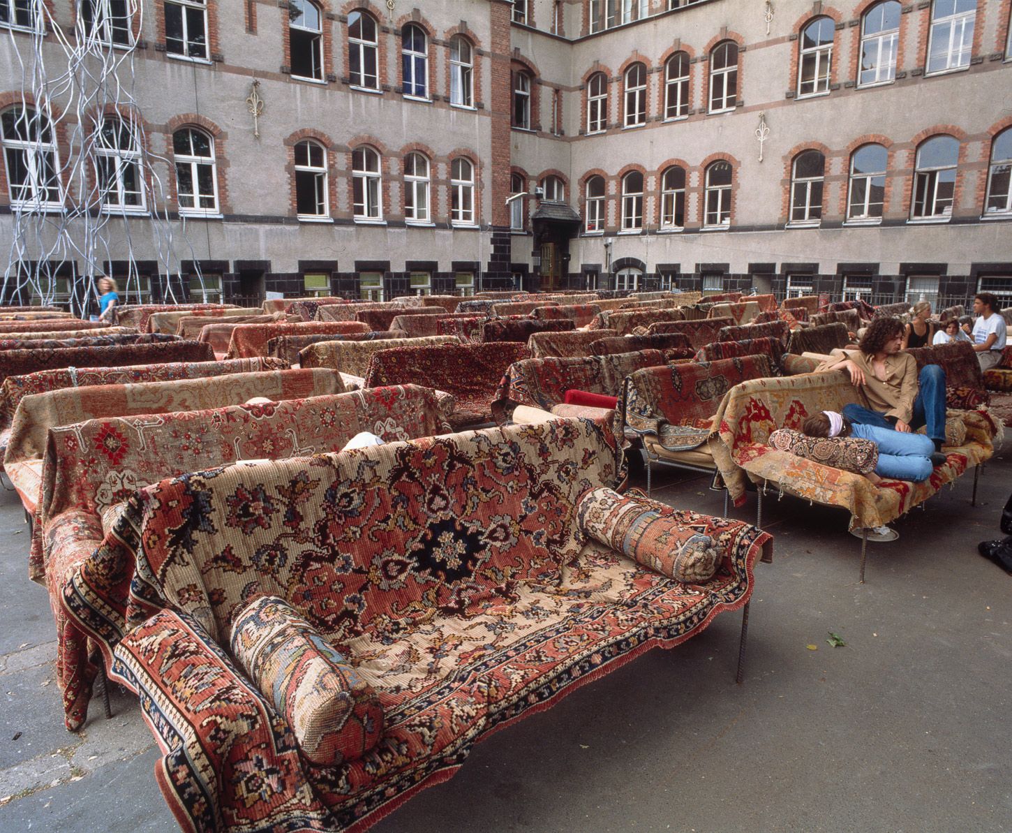 Installation view, titled Franz West: Auditorium, documenta IX, Kassel, dated 1992