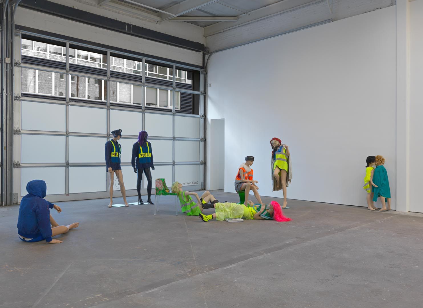 An installation view of the exhibition Isa Genzken, at David Zwirner New York, dated 2015.