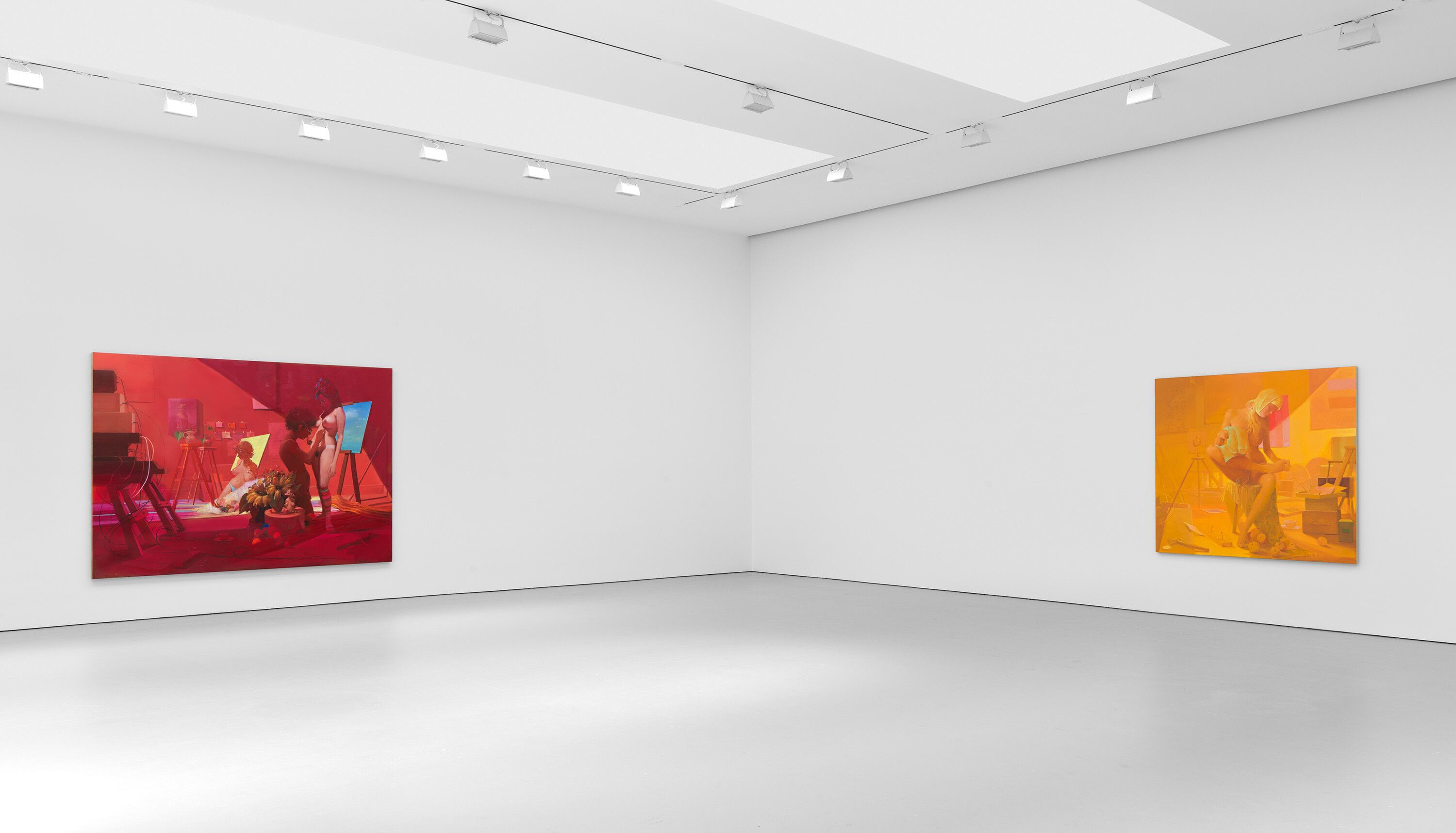 Installation view of Lisa Yuskavage: New Paintings