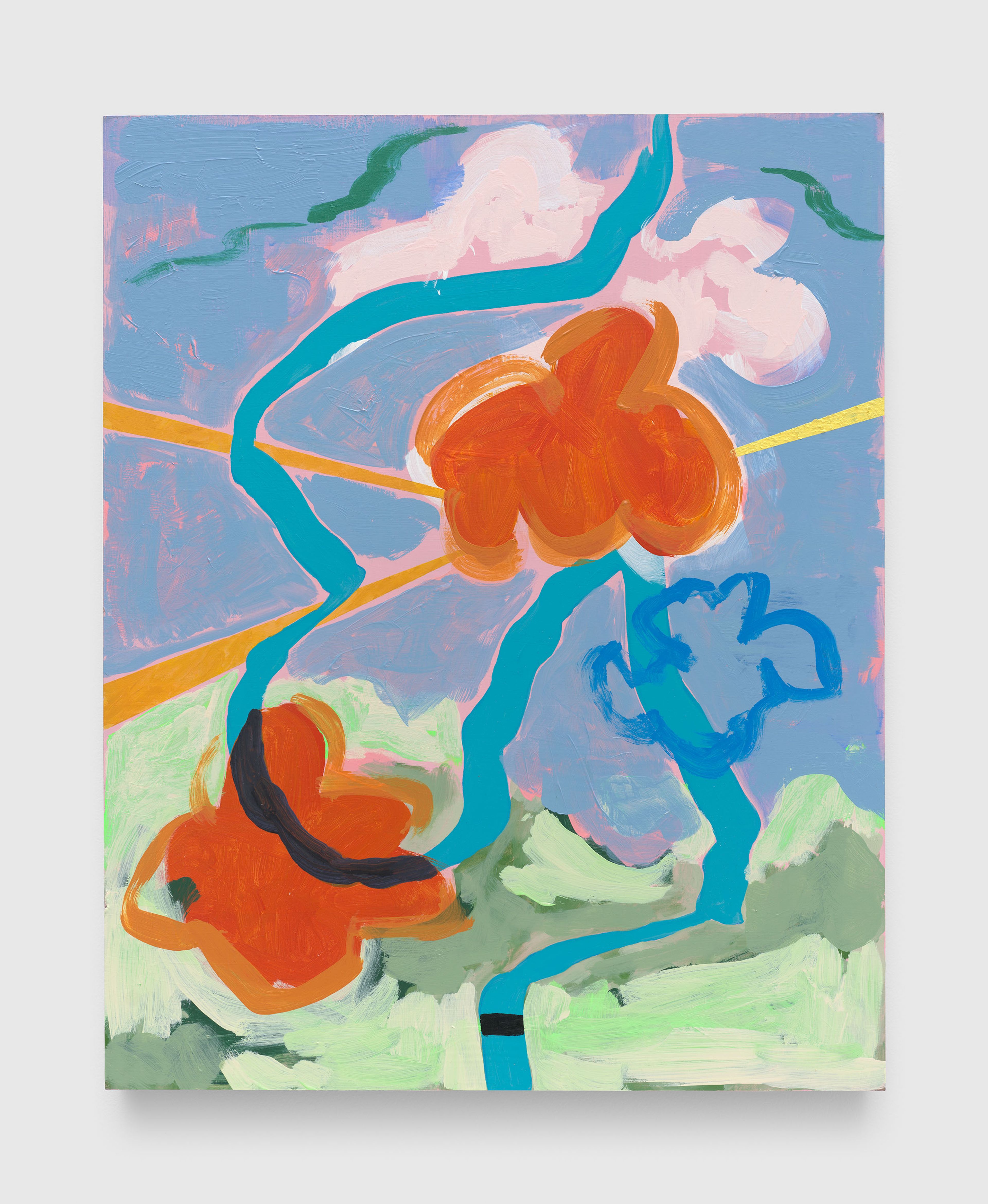 A painting by EJ Hill, titled Receivers, dated 2025.