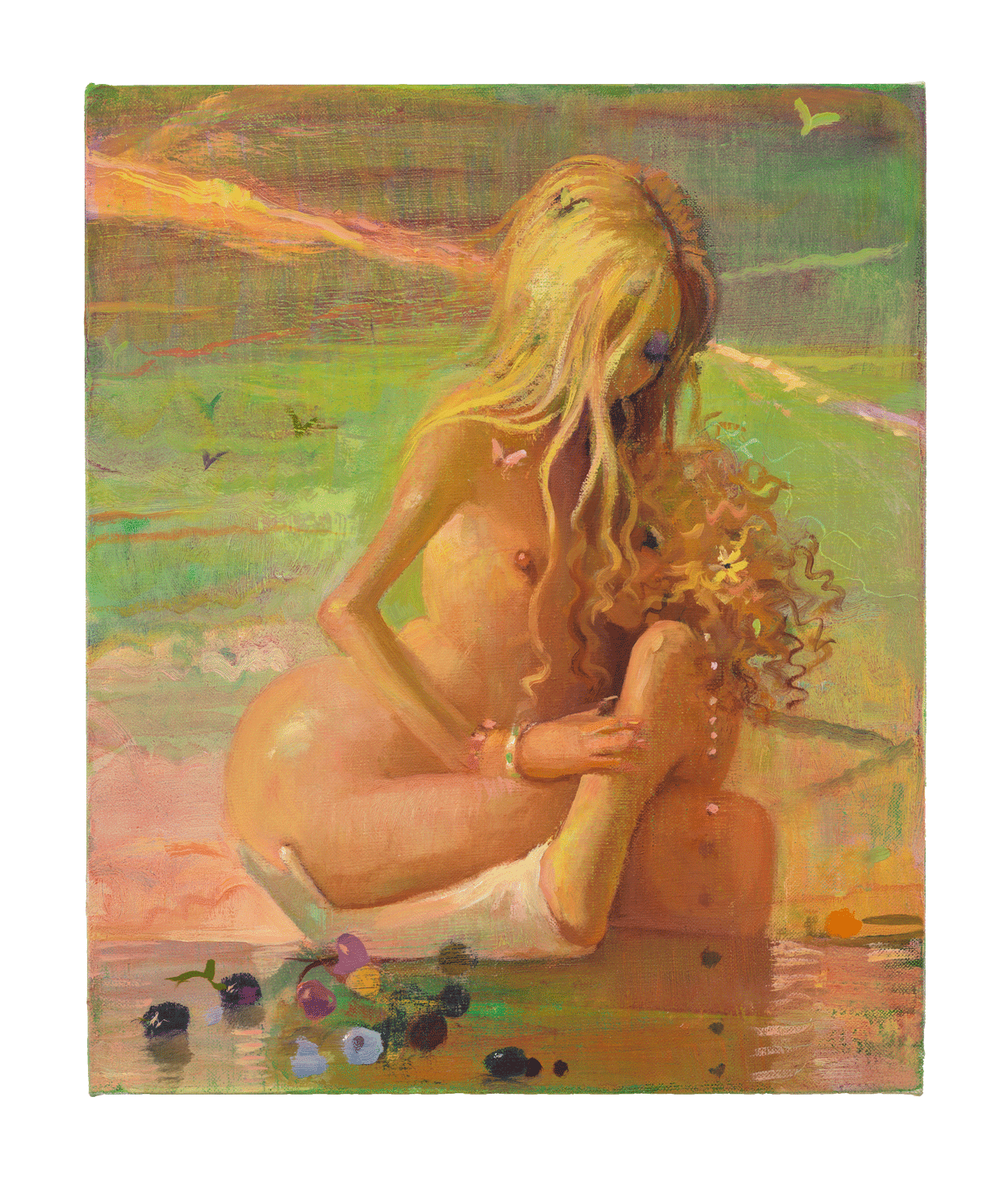 A painting by Lisa Yuskavage, titled Scarecrow, dated 2006.