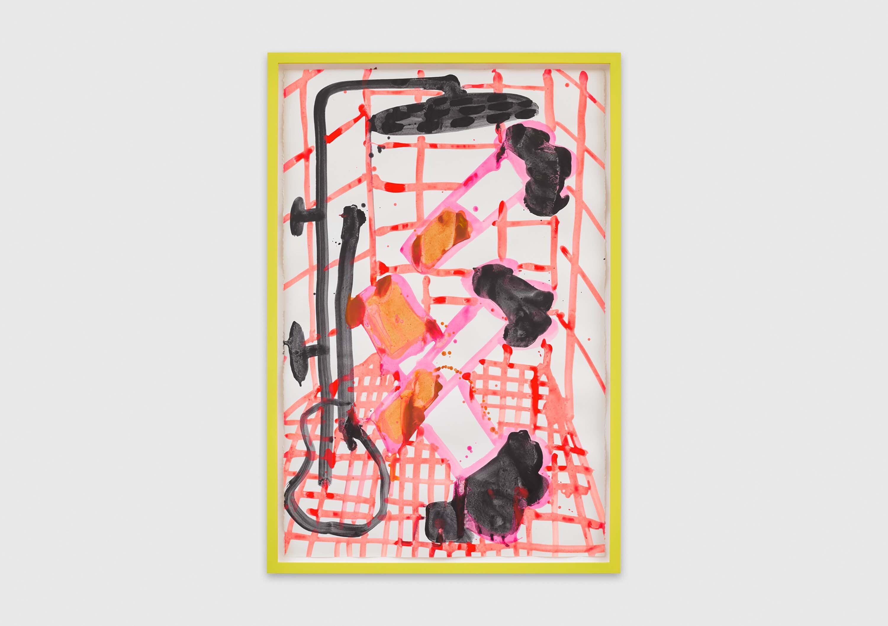 An untitled work on paper by Katherine Bernhardt, dated 2022.