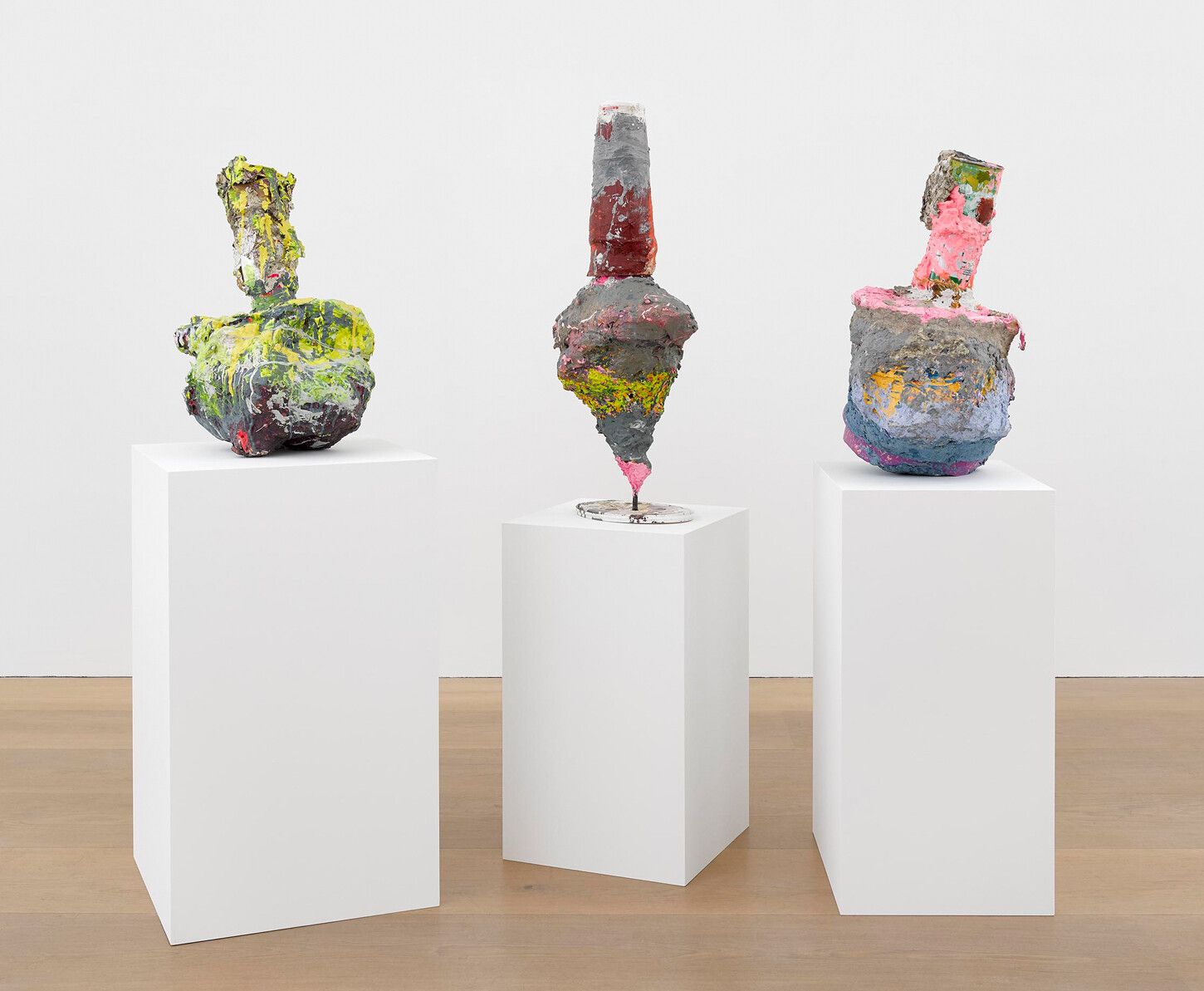 The work titled Three Times the Same by Franz West, dated 1998