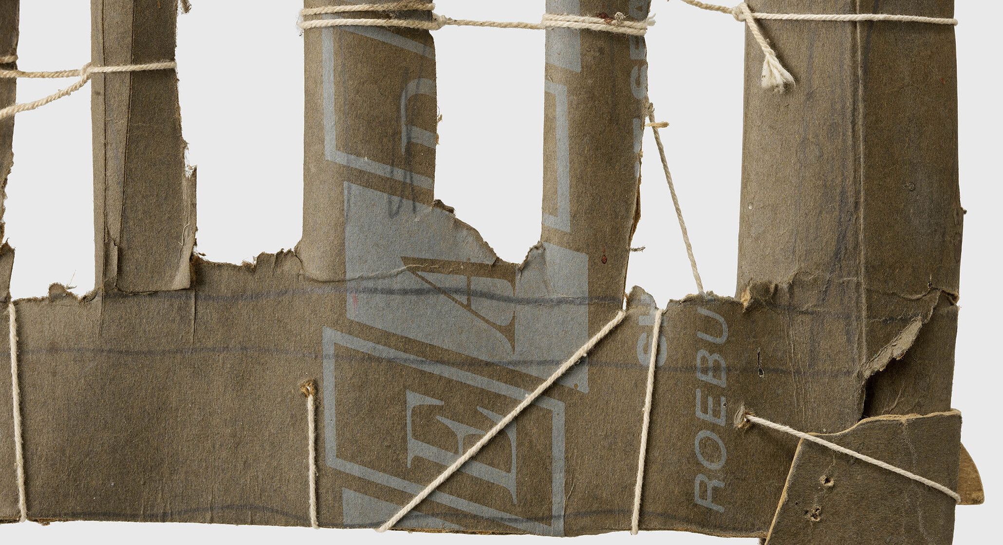 A detail of an untitled paper work by James Castle not dated