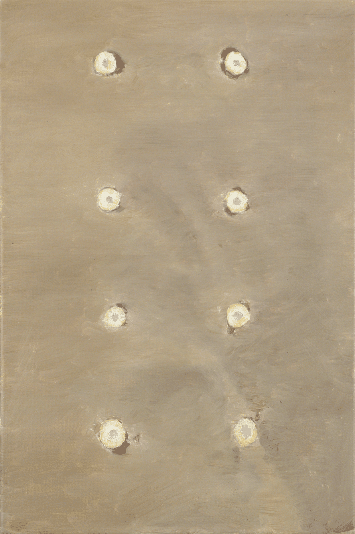 A painting by Luc Tuymans, titled Eyeballs, dated 2003.