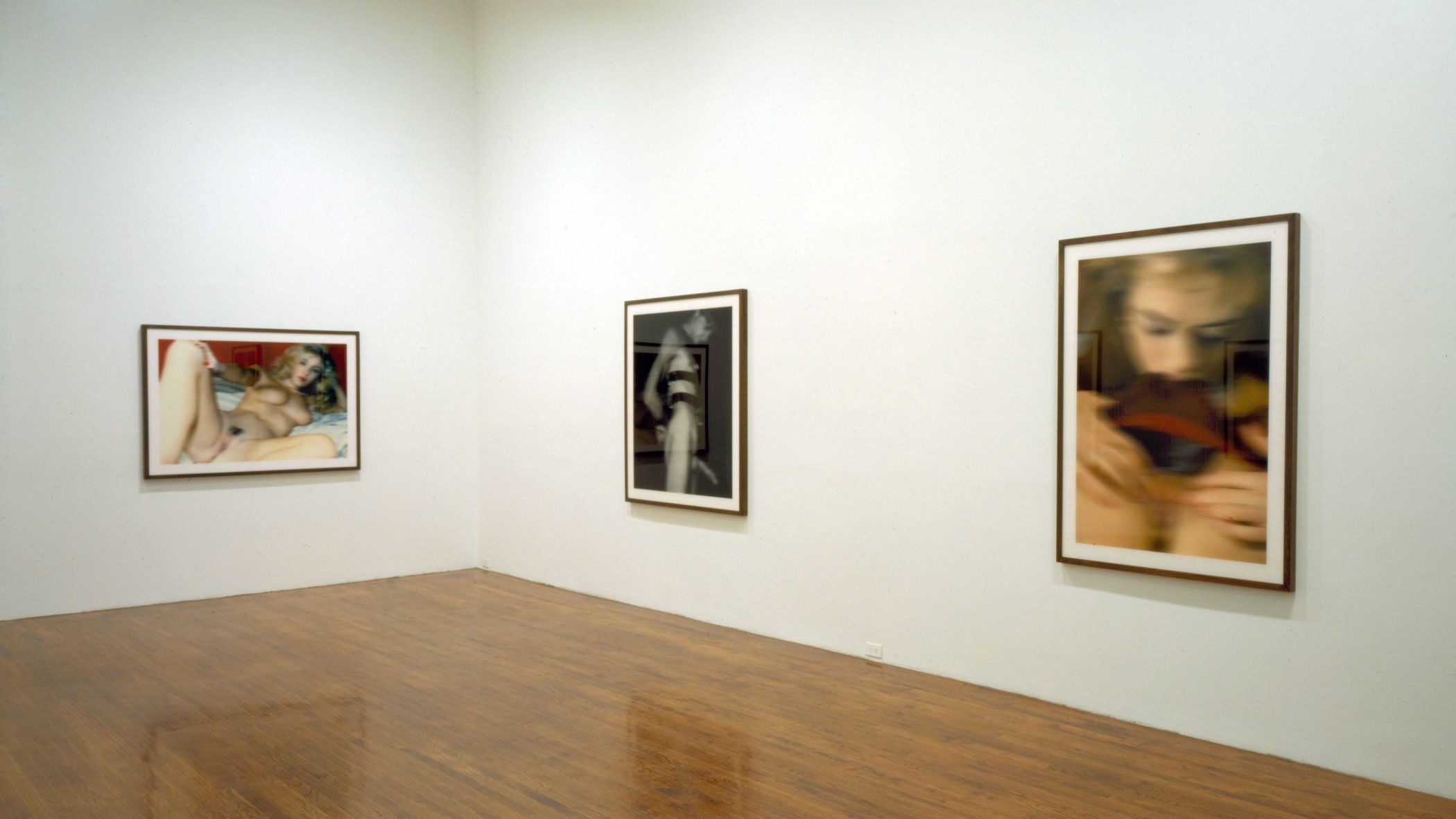 An installation view of the exhibition Thomas Ruff: Nudes, at David Zwirner New York, dated 2000.