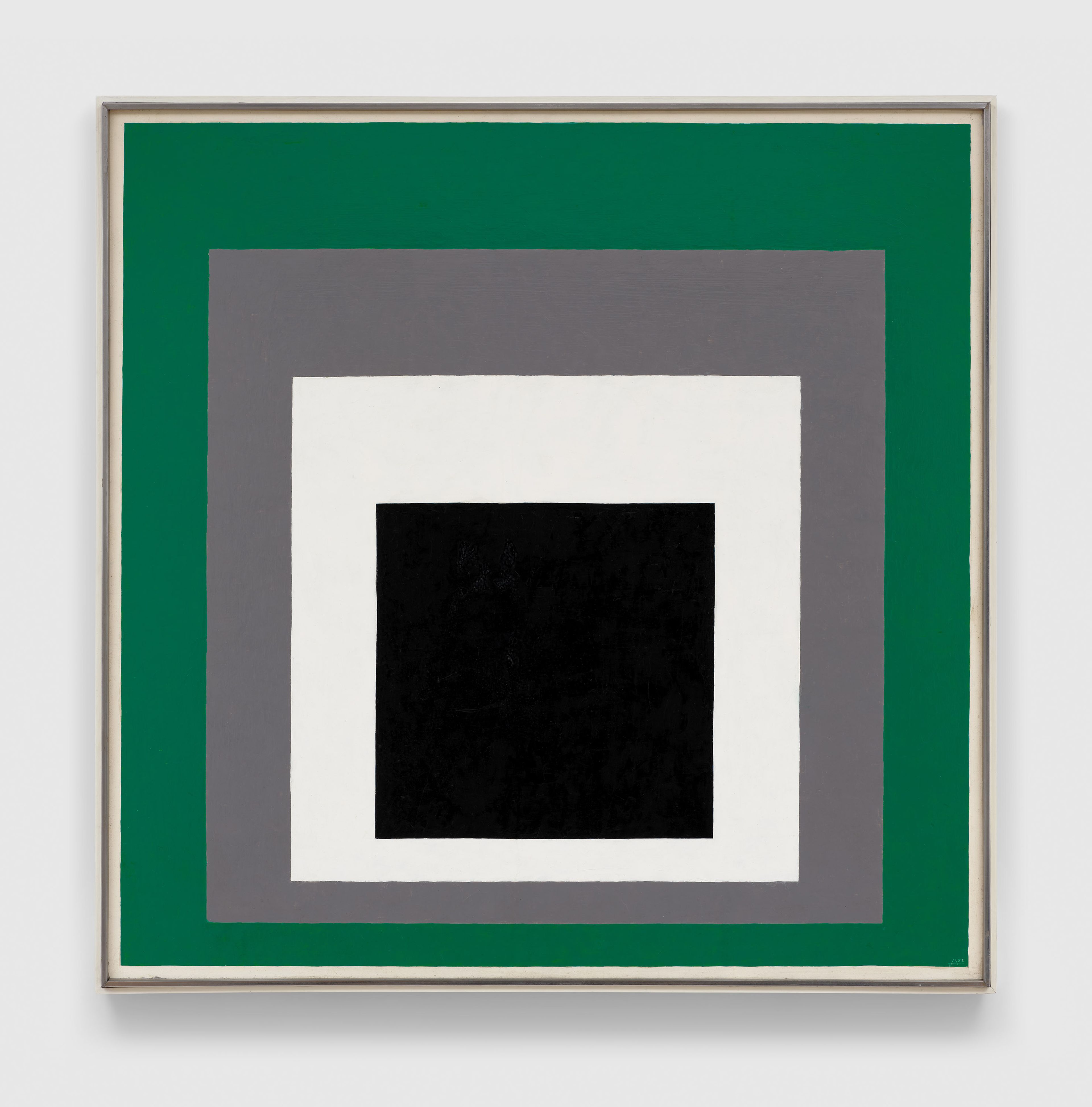 A painting by Josef Albers, titled Homage to the Square: Decided, dated 1951.