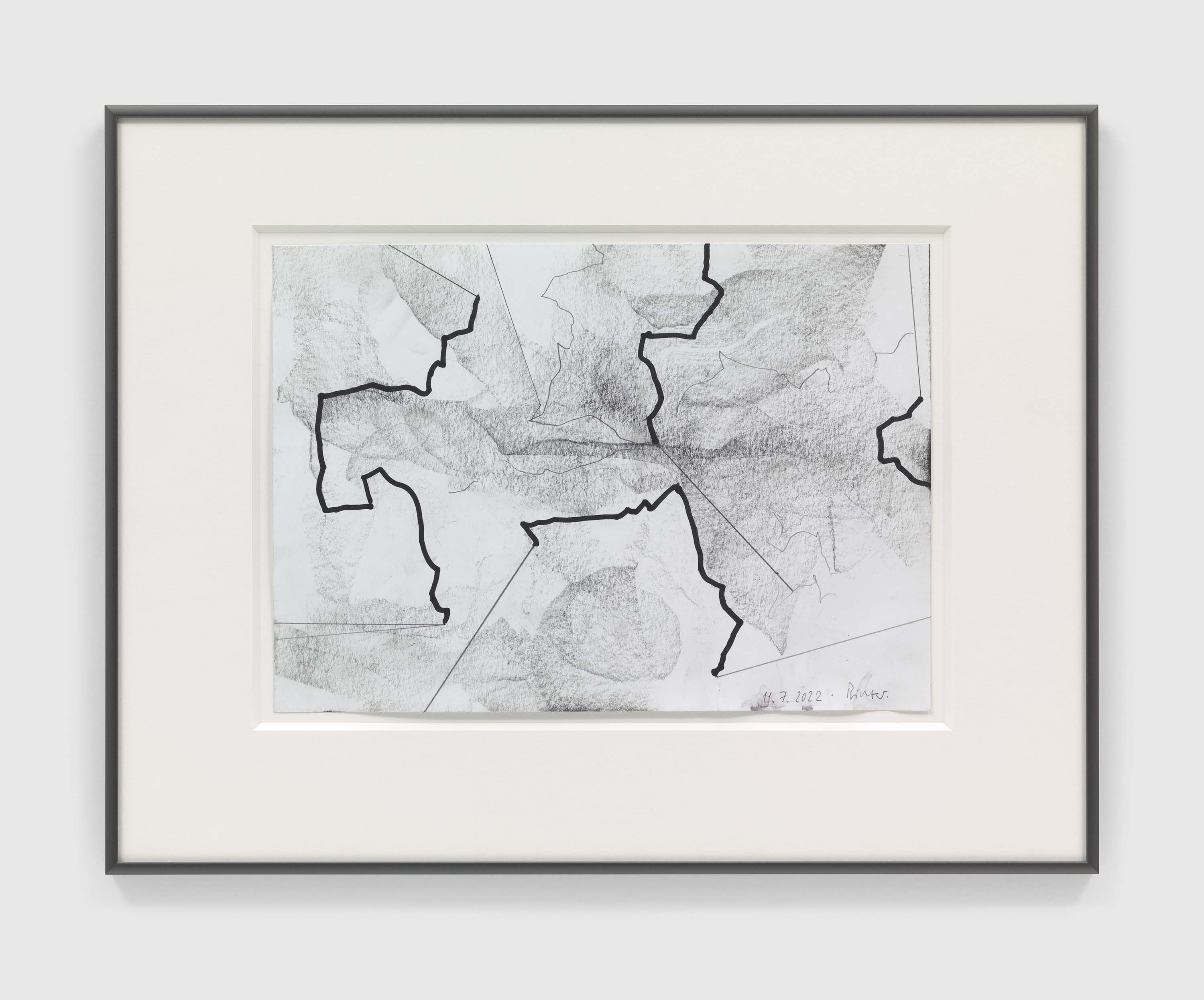 A drawing by Gerhard Richter, titled 11.07.2022, dated 2022.