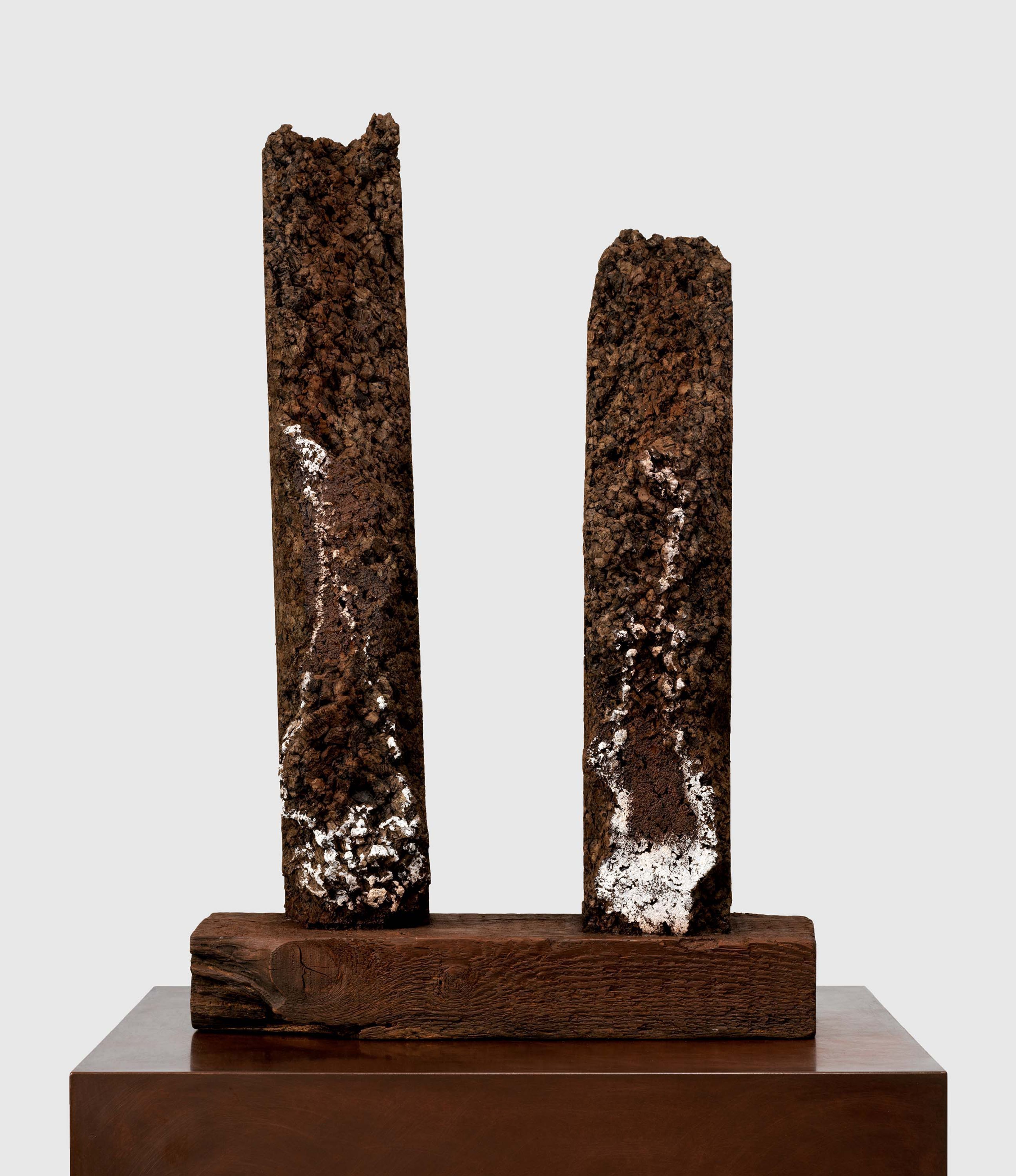 A sculpture by Huma Bhabha, titled My Ancestor, dated 2023.