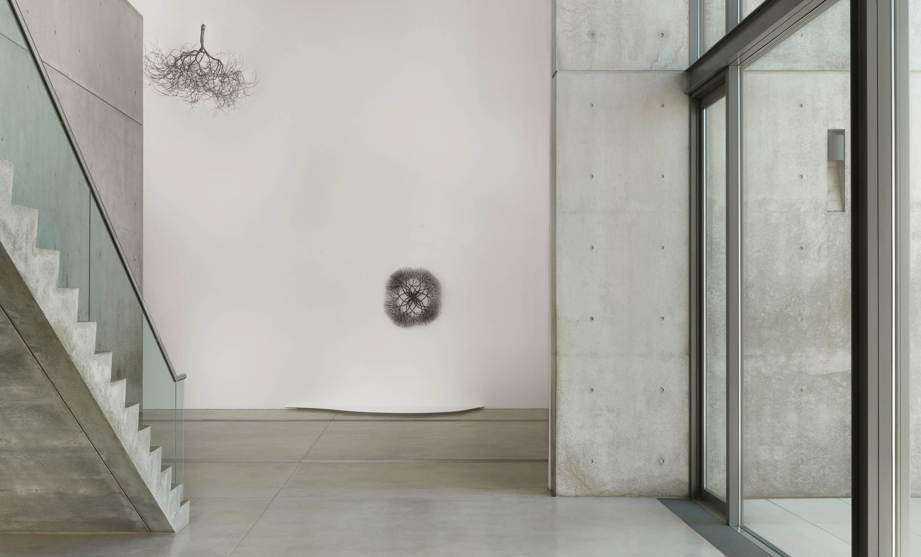 An installation view of works by Ruth Asawa, dated 2019
