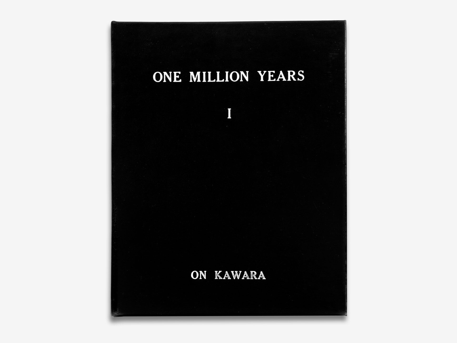 A book by On Kawara, titled One Million Years (Past and Future), dated 1999.