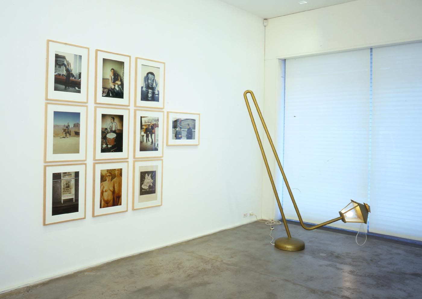 An installation view of the exhibition Martin Kippenberger: Selected Works, at David Zwirner New York, dated 2002.