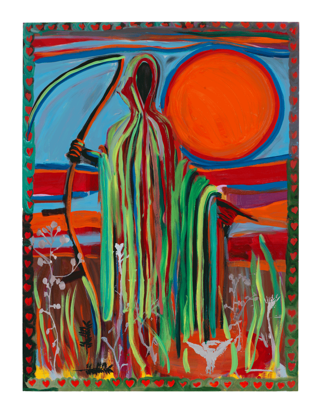 A painting by Josh Smith, titled Here and There, dated 2019