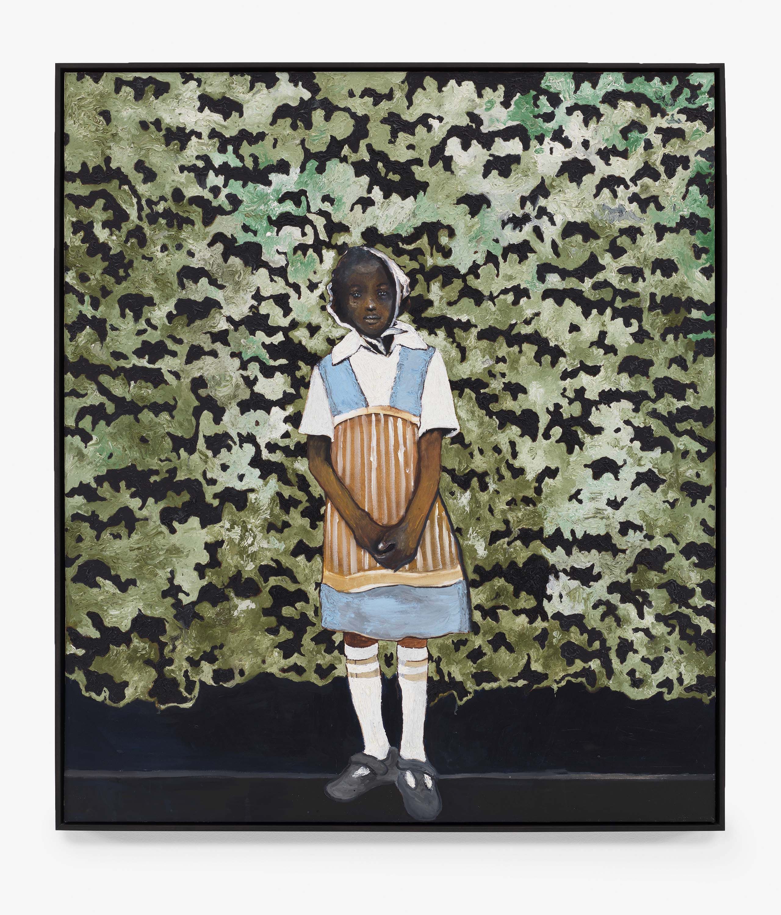 An oil and acrylic painting by Noah Davis, titled Mary Jane, dated 2008.