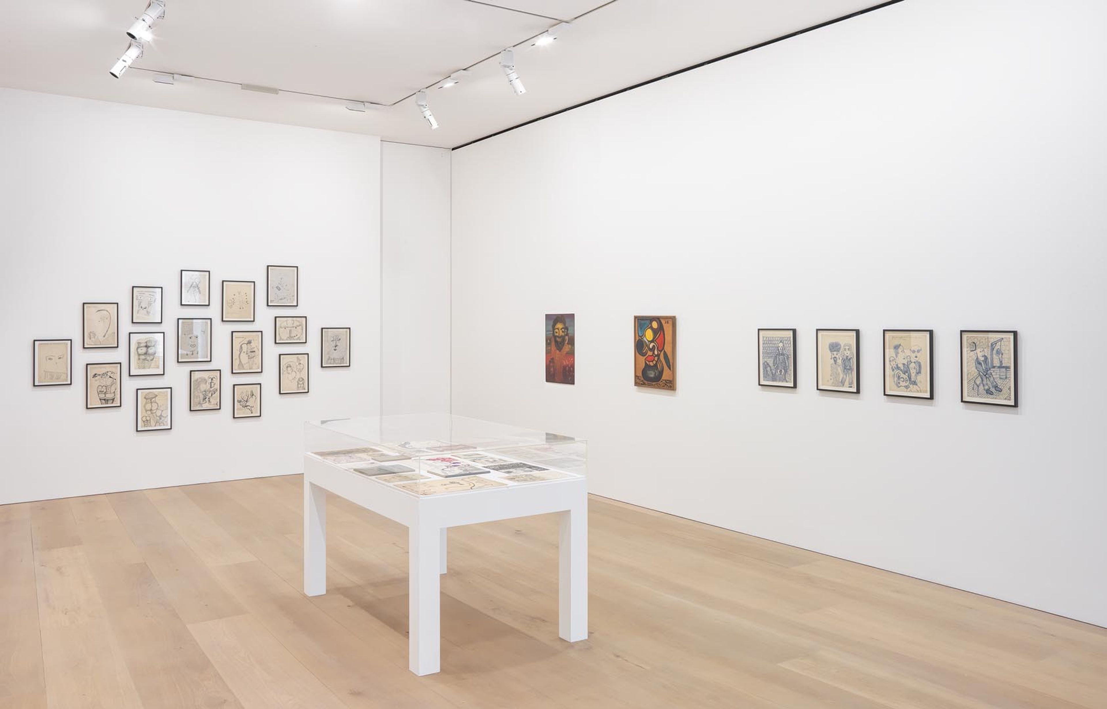 An installation view of the exhibition Jack Bilbo, at David Zwirner New York, dated 2014.