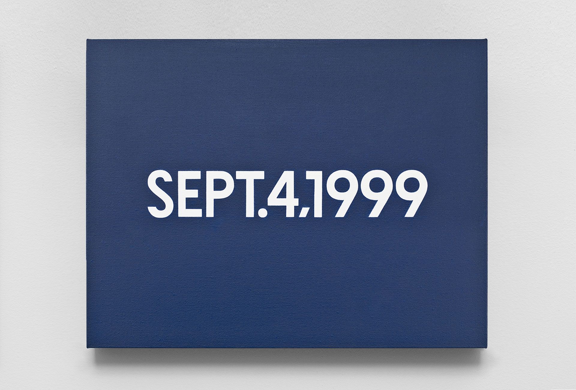 A painting by On Kawara, titled SEPT. 4, 1999, dated 1999.
