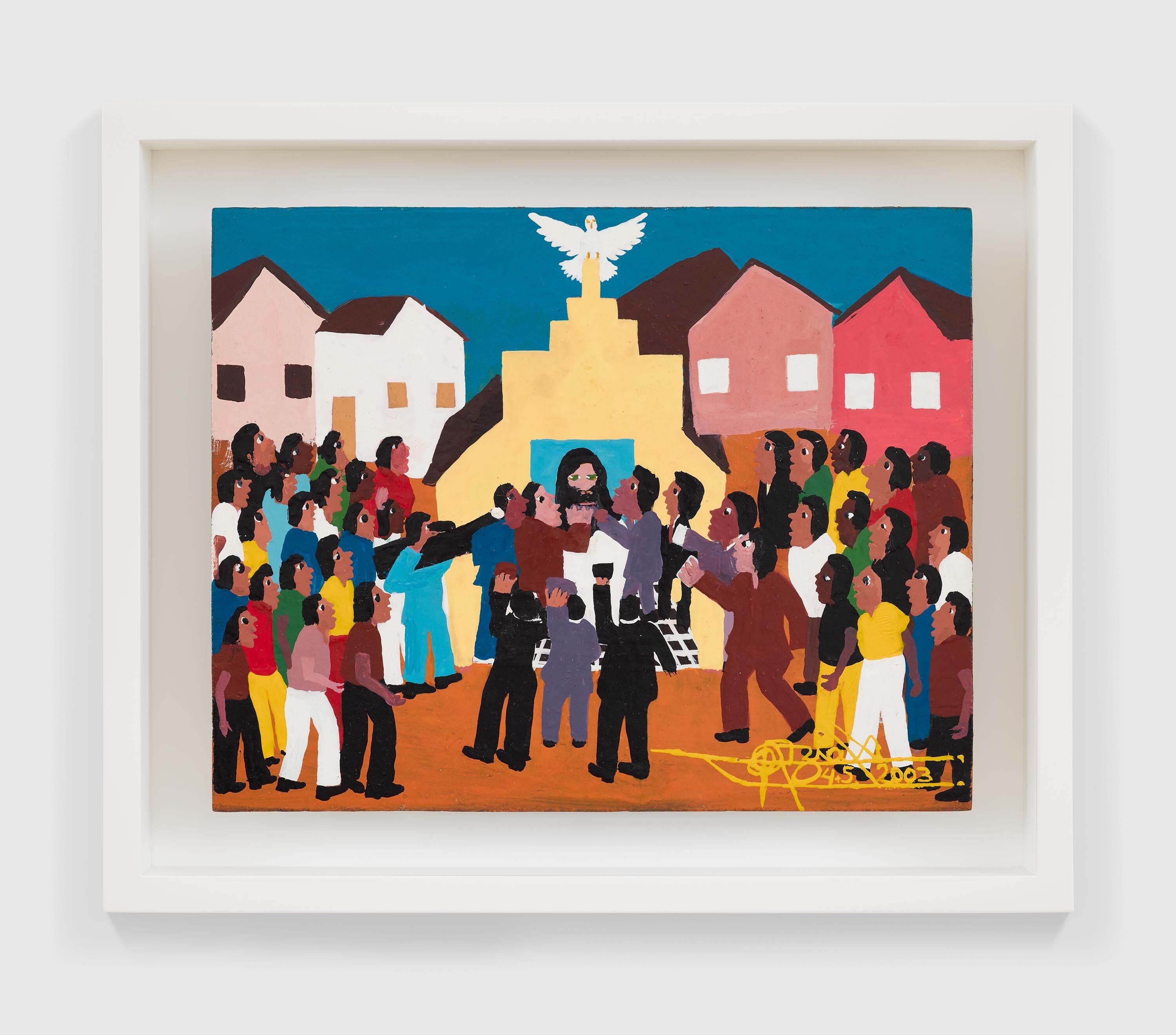 A painting by Odoteres Ricardo de Ozias, titled Cristo ..., dated 2003.