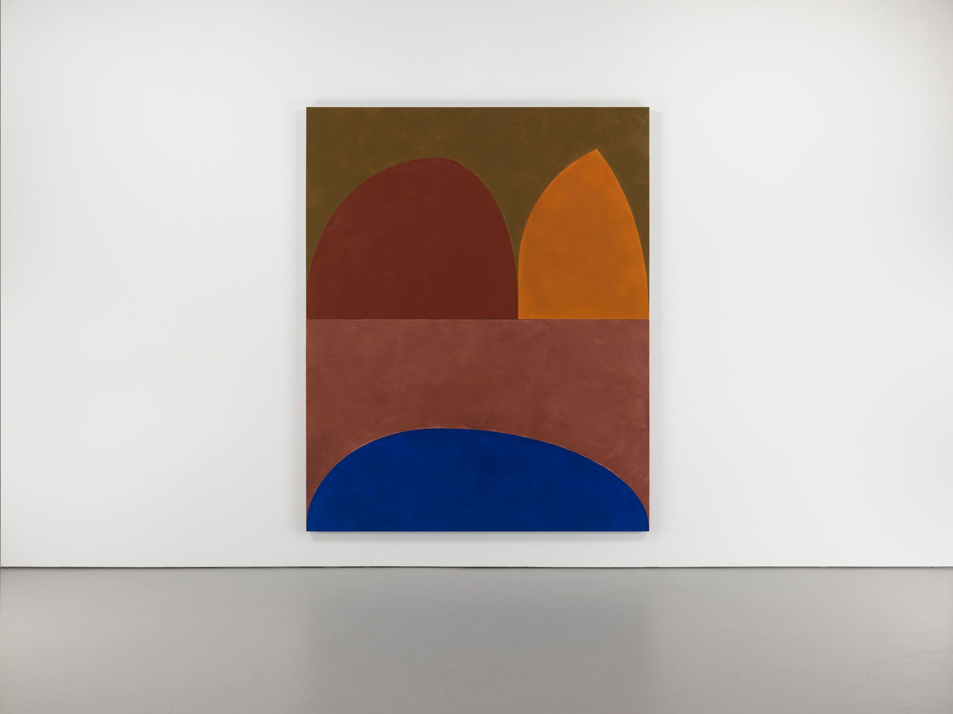 A painting by Suzan Frecon, titled stone cathedral, dated 2019.