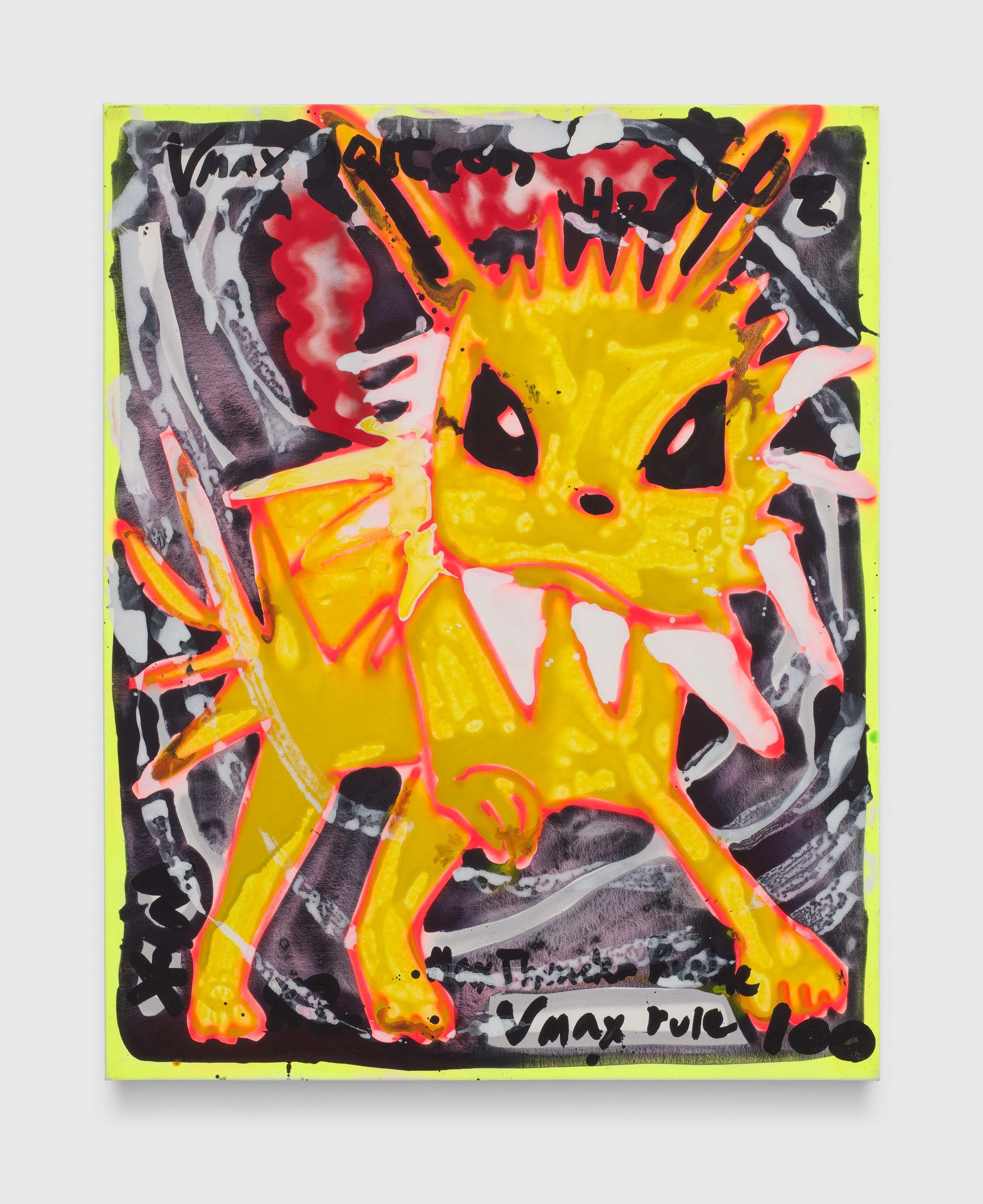A painting by Katherine Bernhardt, titled Jolteon, dated 2021.
