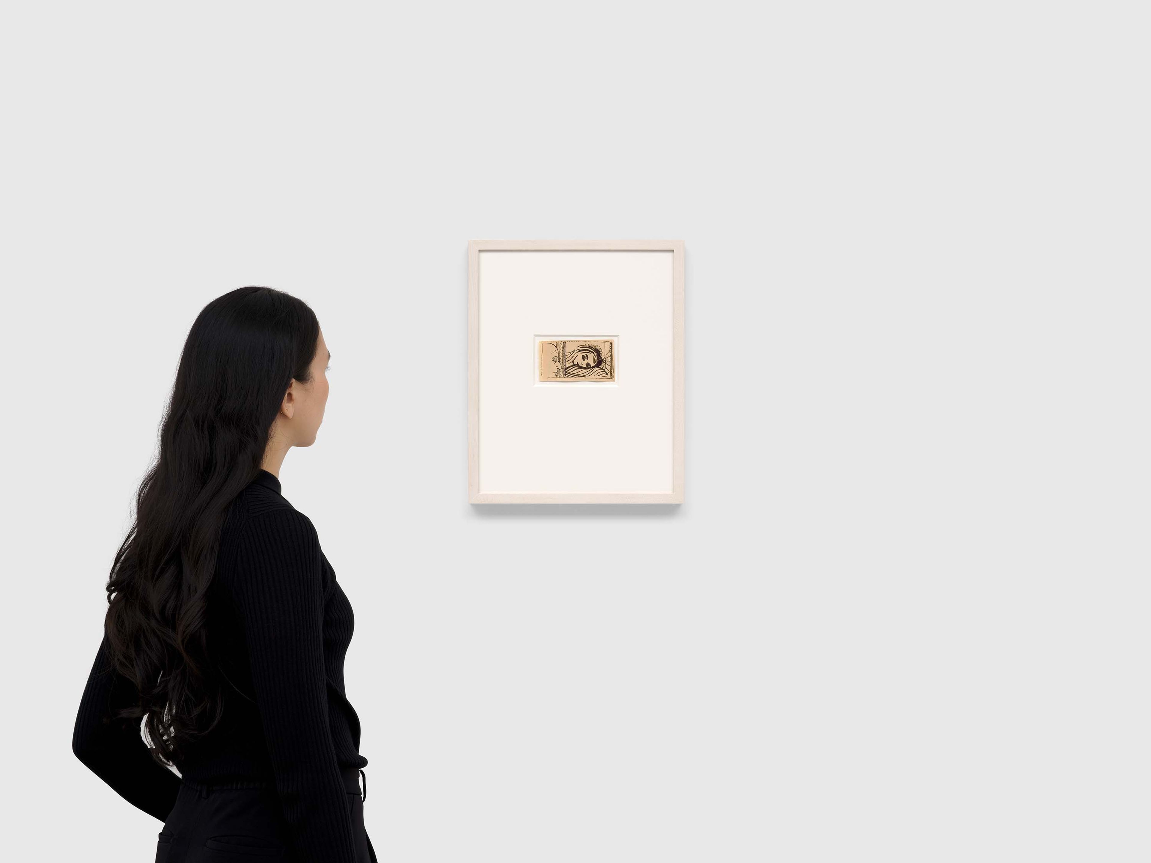 A work on paper by Steven Shearer, titled Connoisseur, dated 2019.