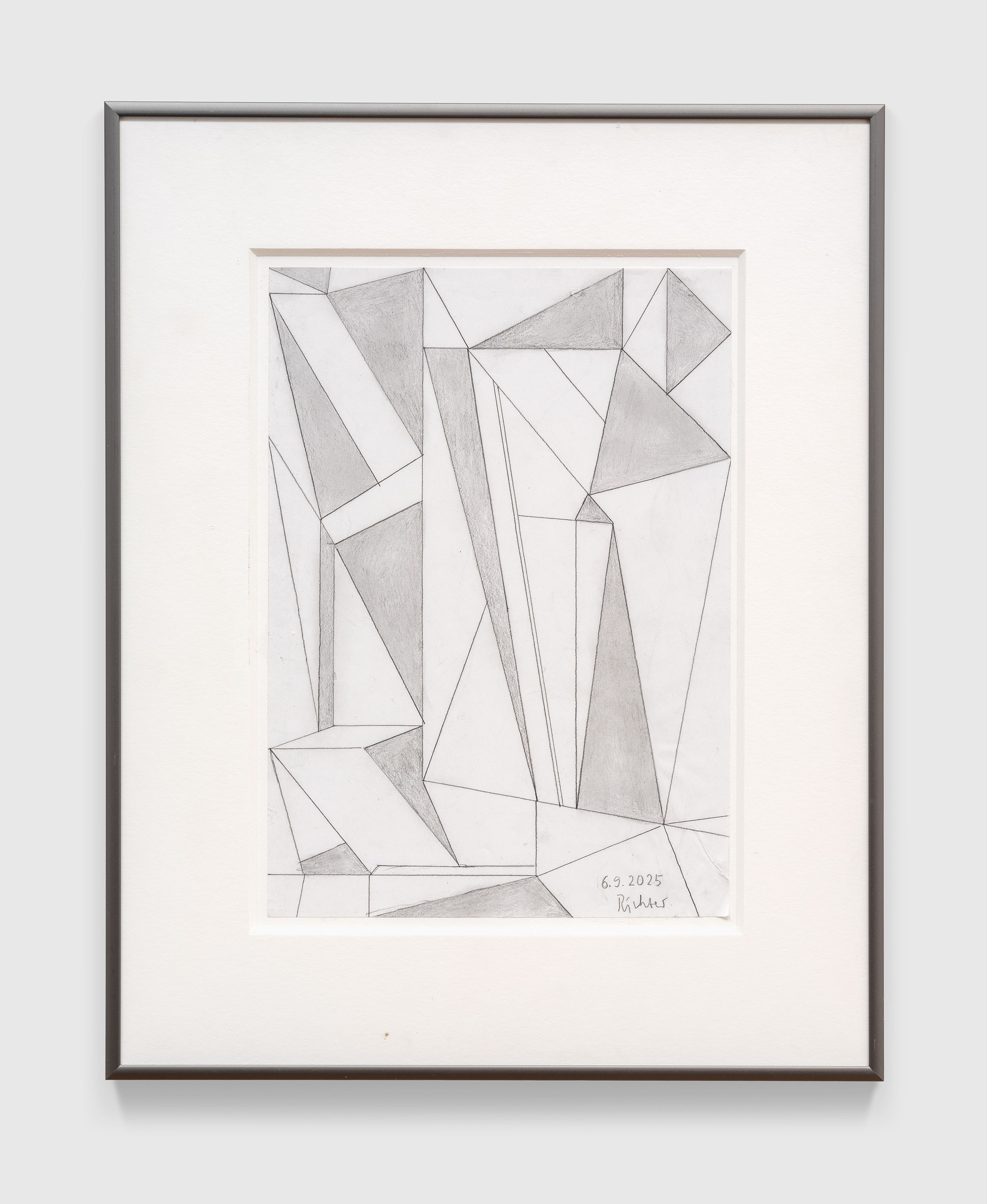 A work on paper by Gerhard Richter, titled 6.9.2025, dated 2025.
