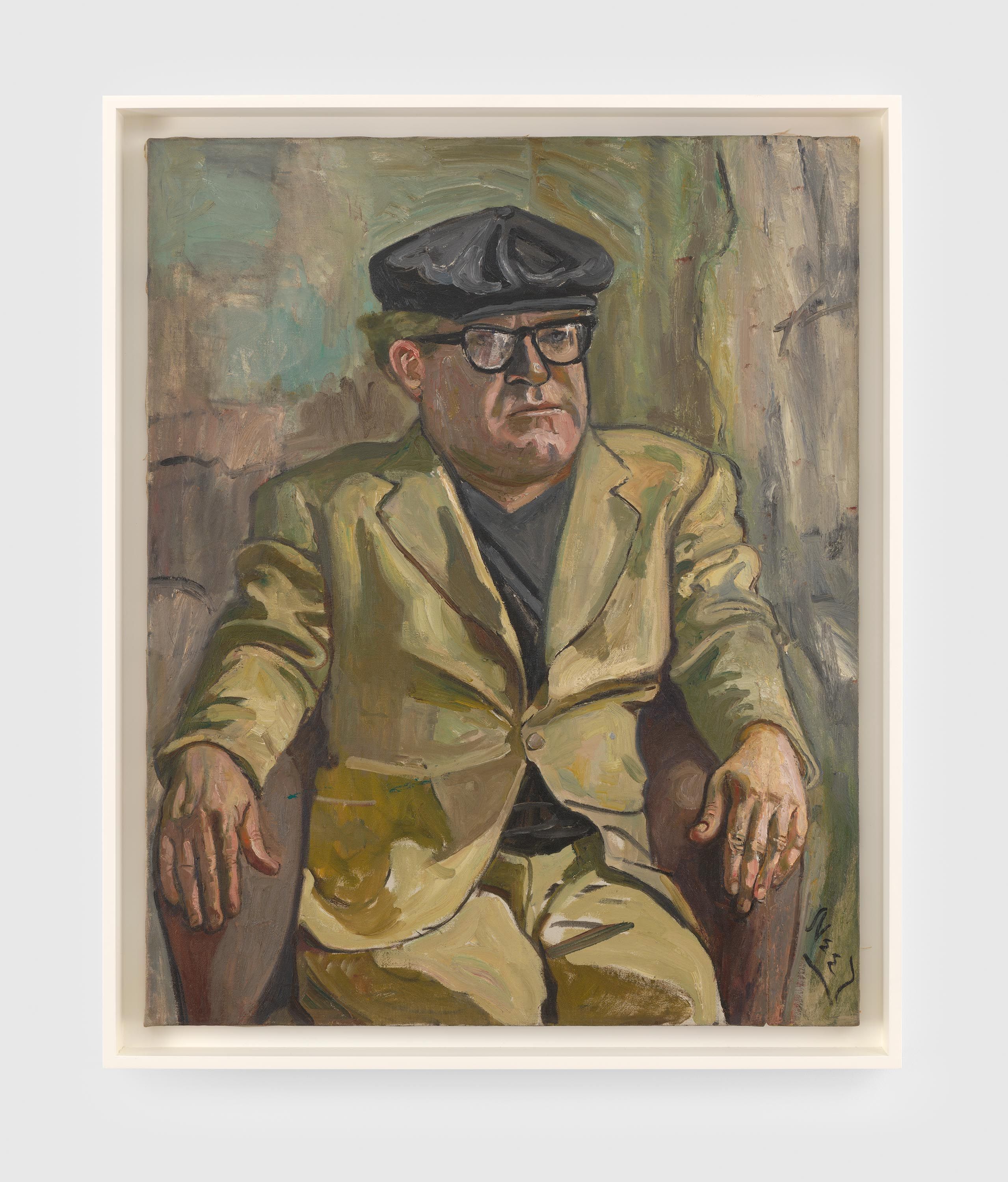 A painting by Alice Neel, titled Hub Crehan, dated 1961.