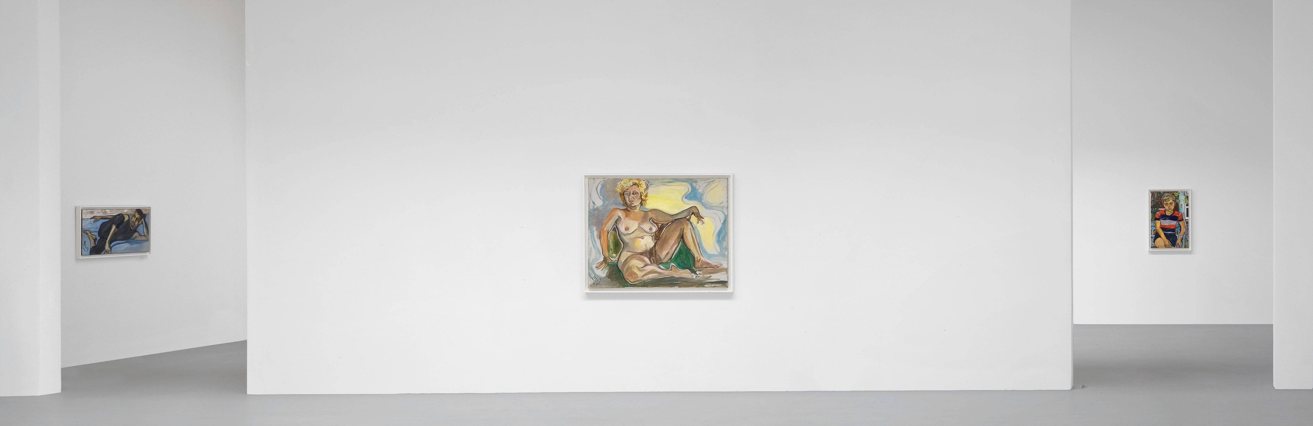 Installation view of the exhibition Alice Neel: Selected Works, at David Zwirner in New York, dated 2009.