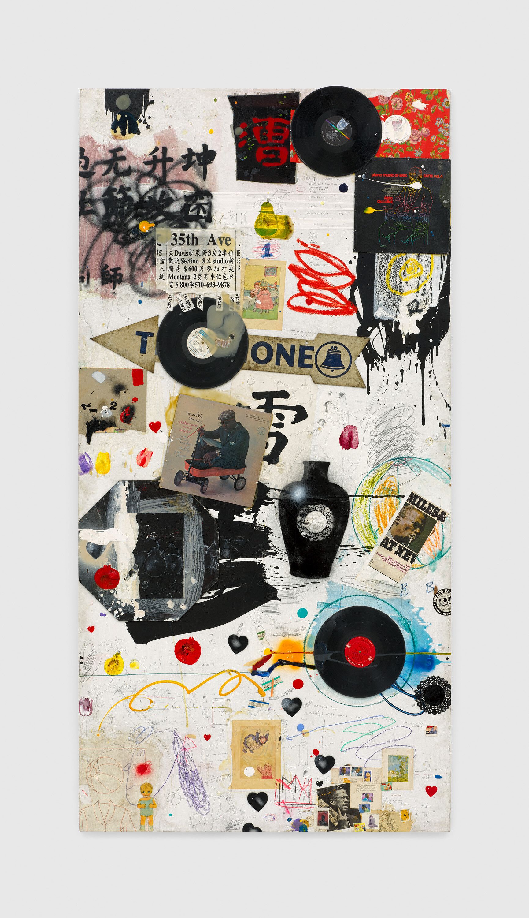 A painting by Raymond Saunders, titled Pittsburgh, dated 2007.