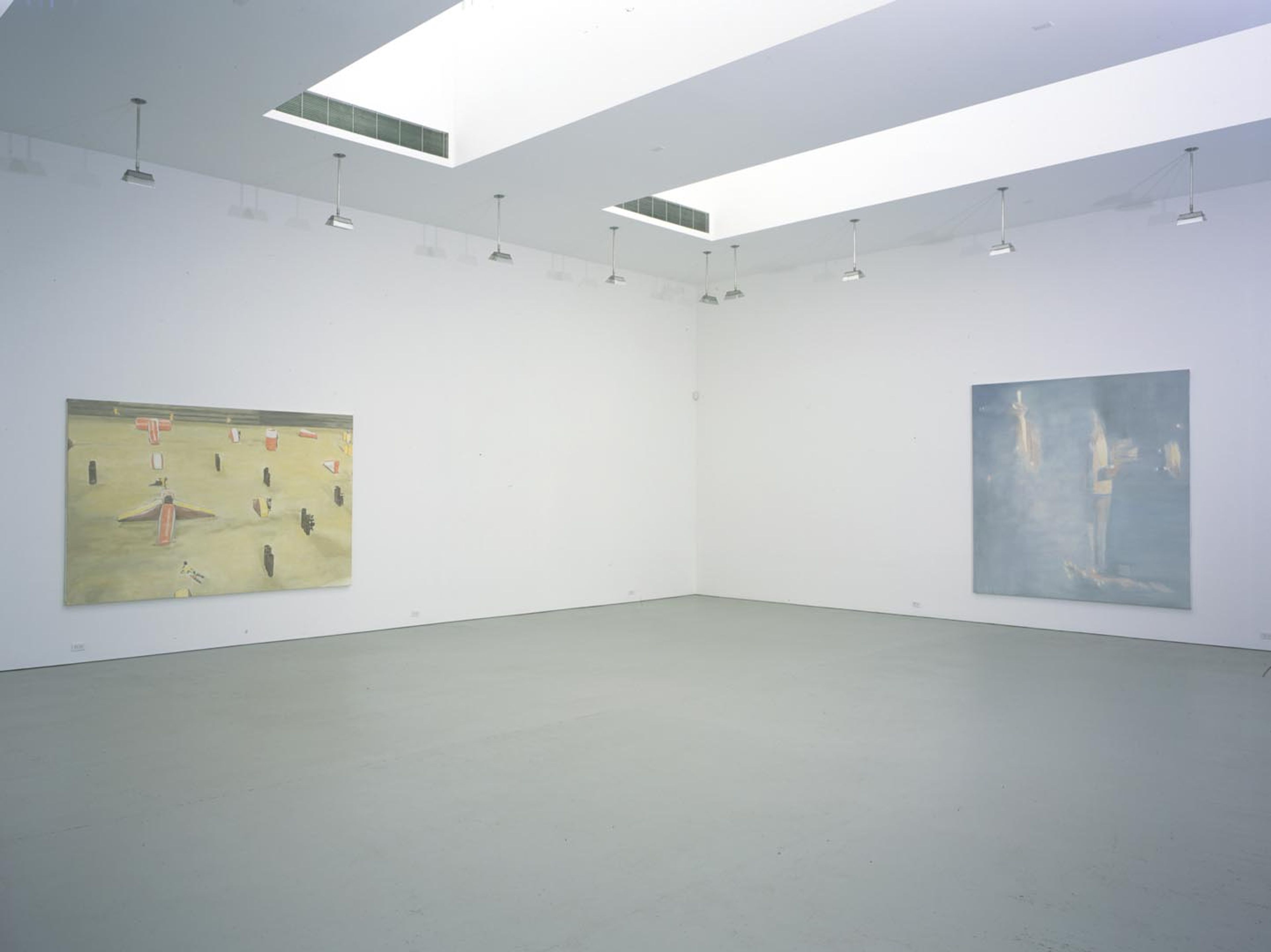 An installation view of the exhibition Luc Tuymans: Fortune, at David Zwirner New York, dated 2003.